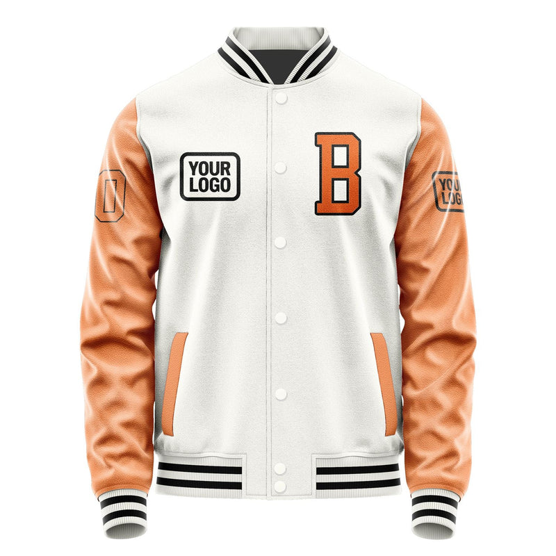 Custom White Orange Jacket JA181828181717282817