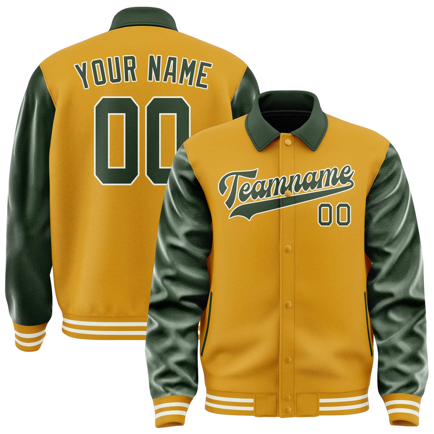 Custom Yellow Dark Green Jacket