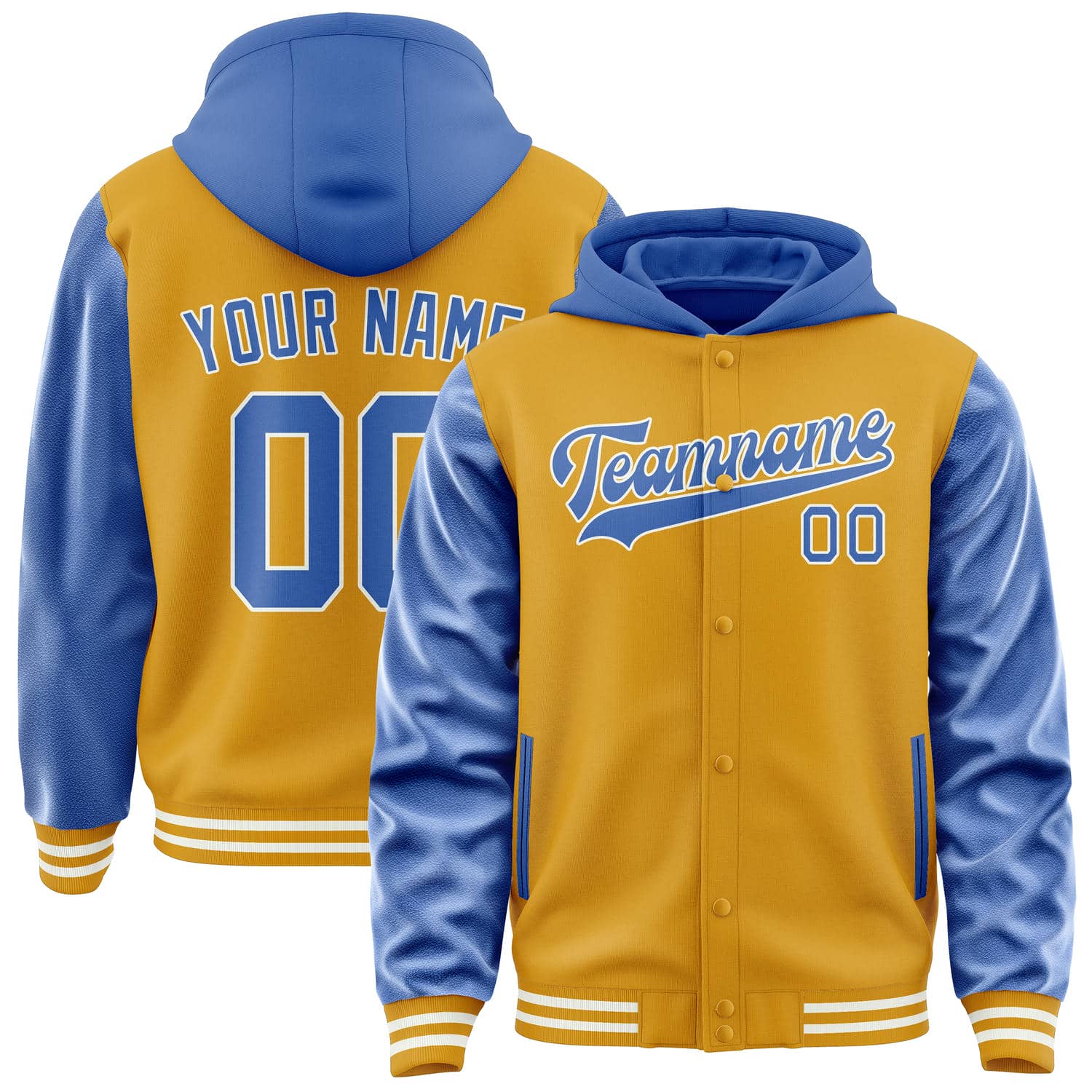 Custom Yellow Sky Blue Jacket