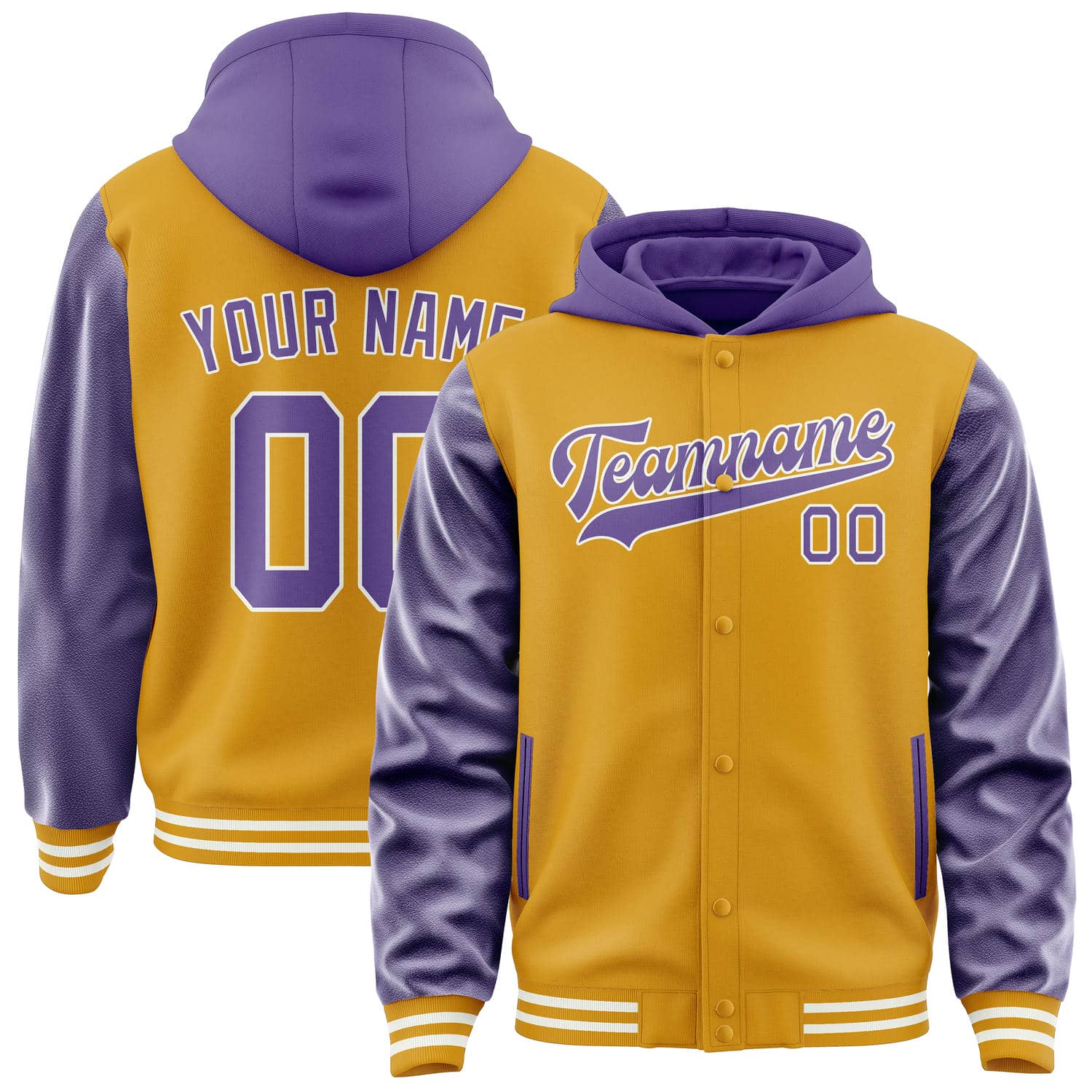 Custom Yellow Light Purple Jacket