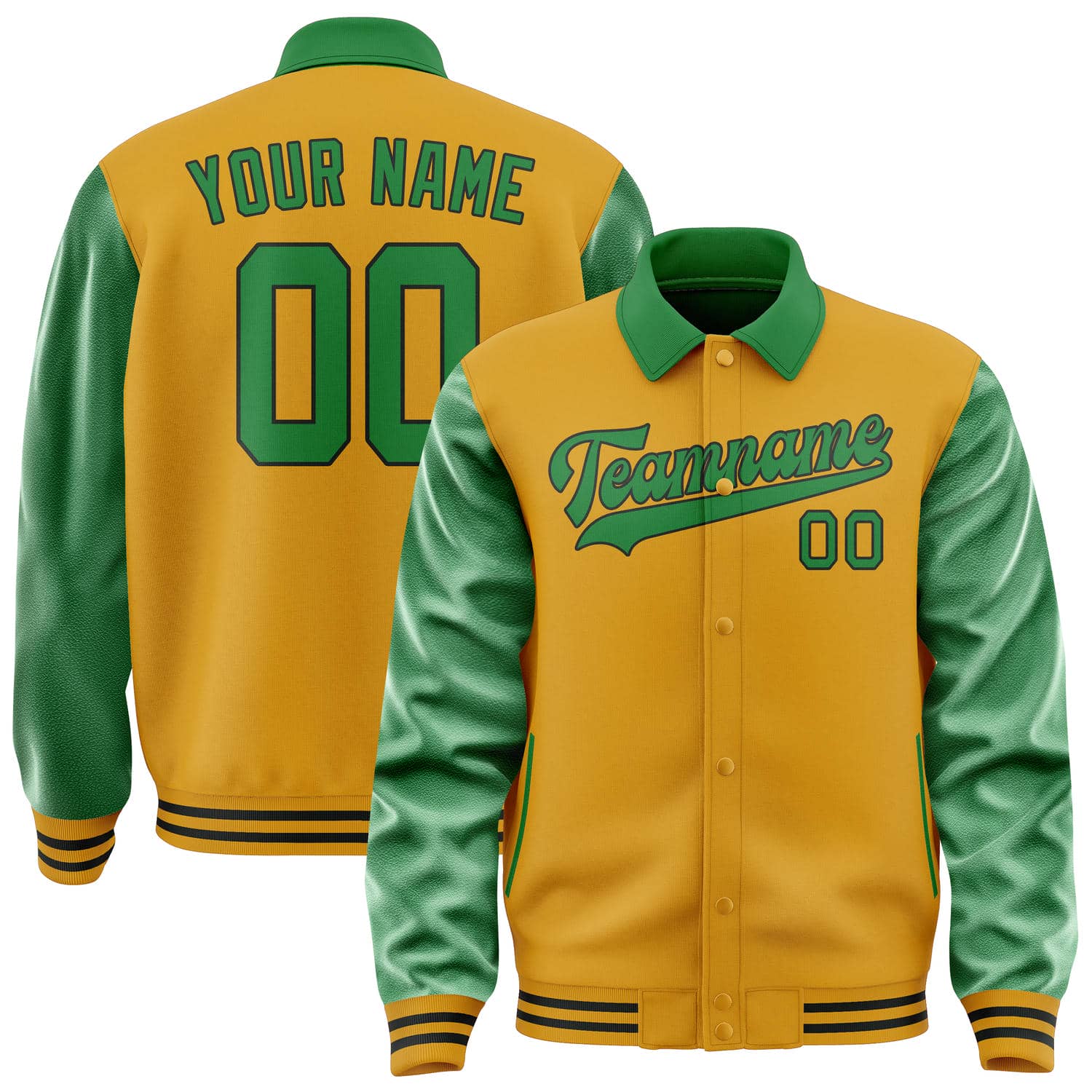 Custom Yellow Emerald Green Jacket