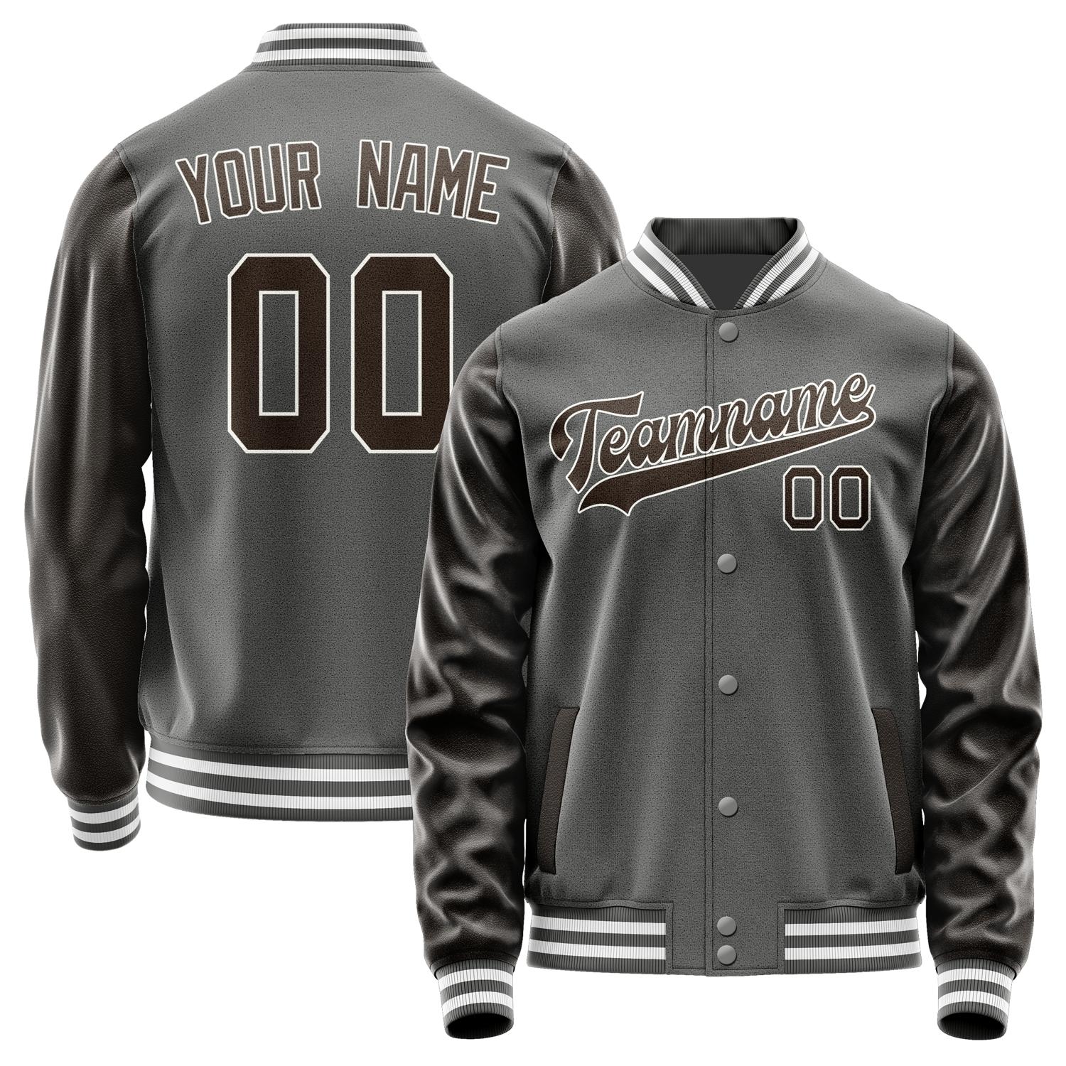 Custom Dark Grey Brown Jacket JA2020012018B31801