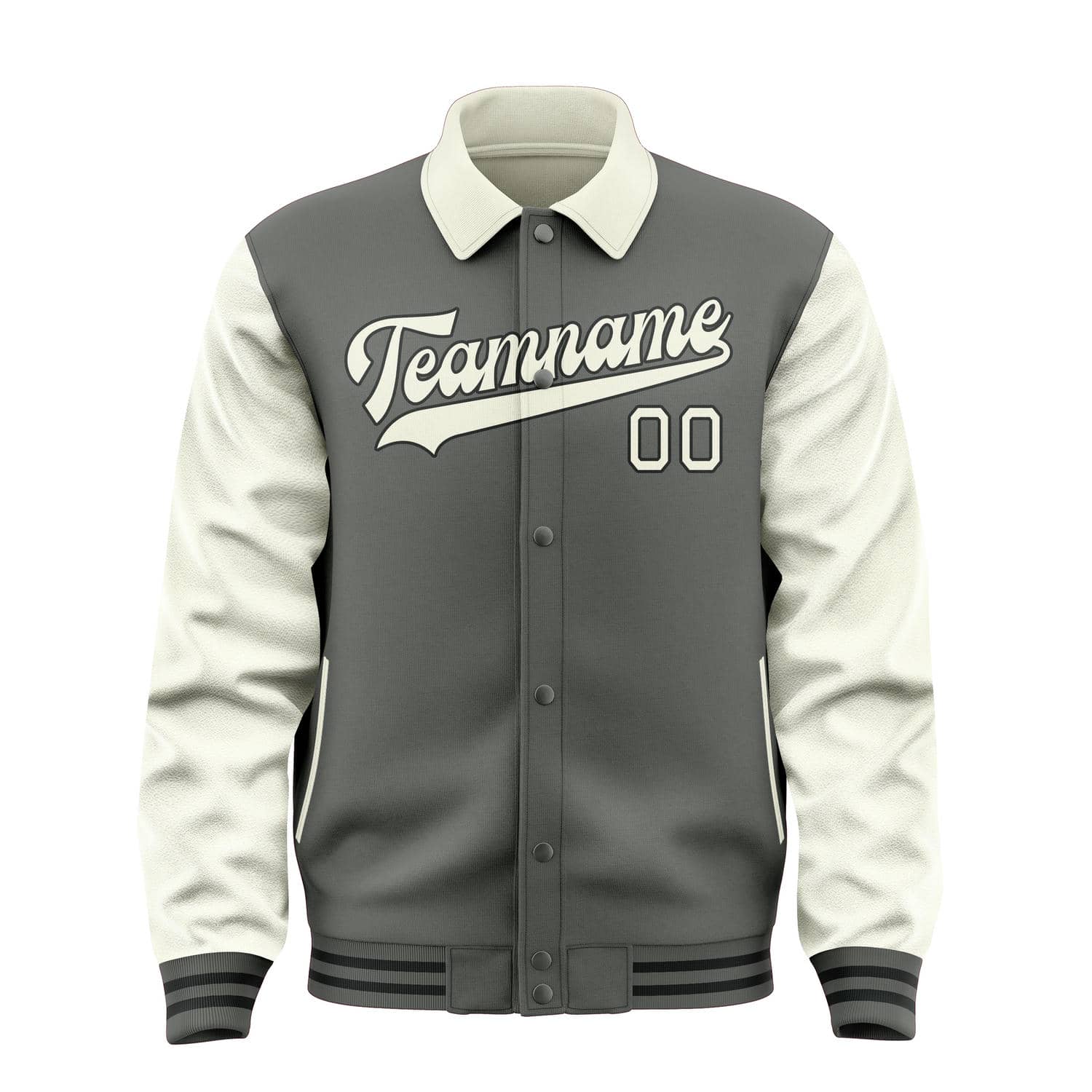 Custom Dark Grey Cream Jacket