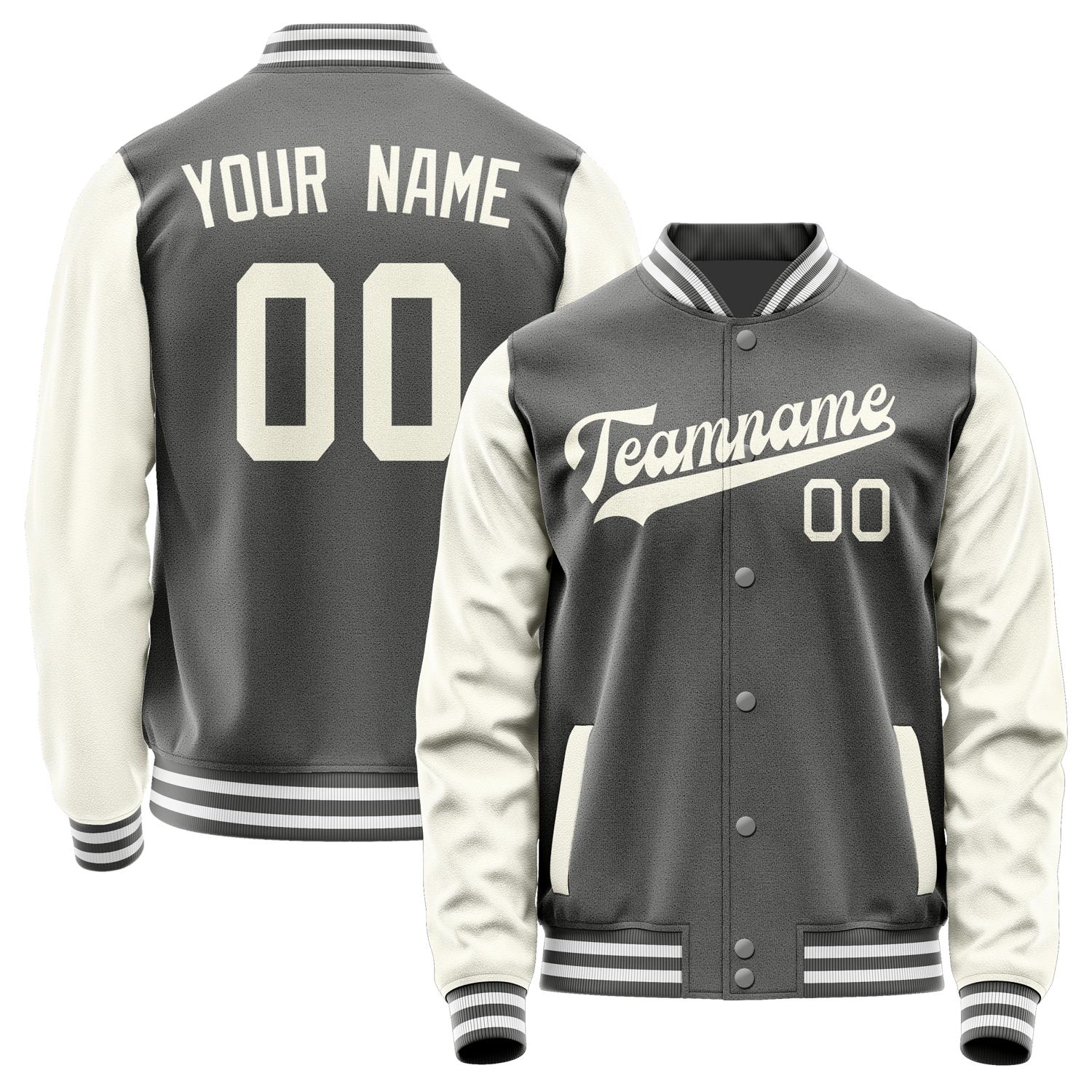 Custom Dark Grey Cream Jacket JA2020032018B31803