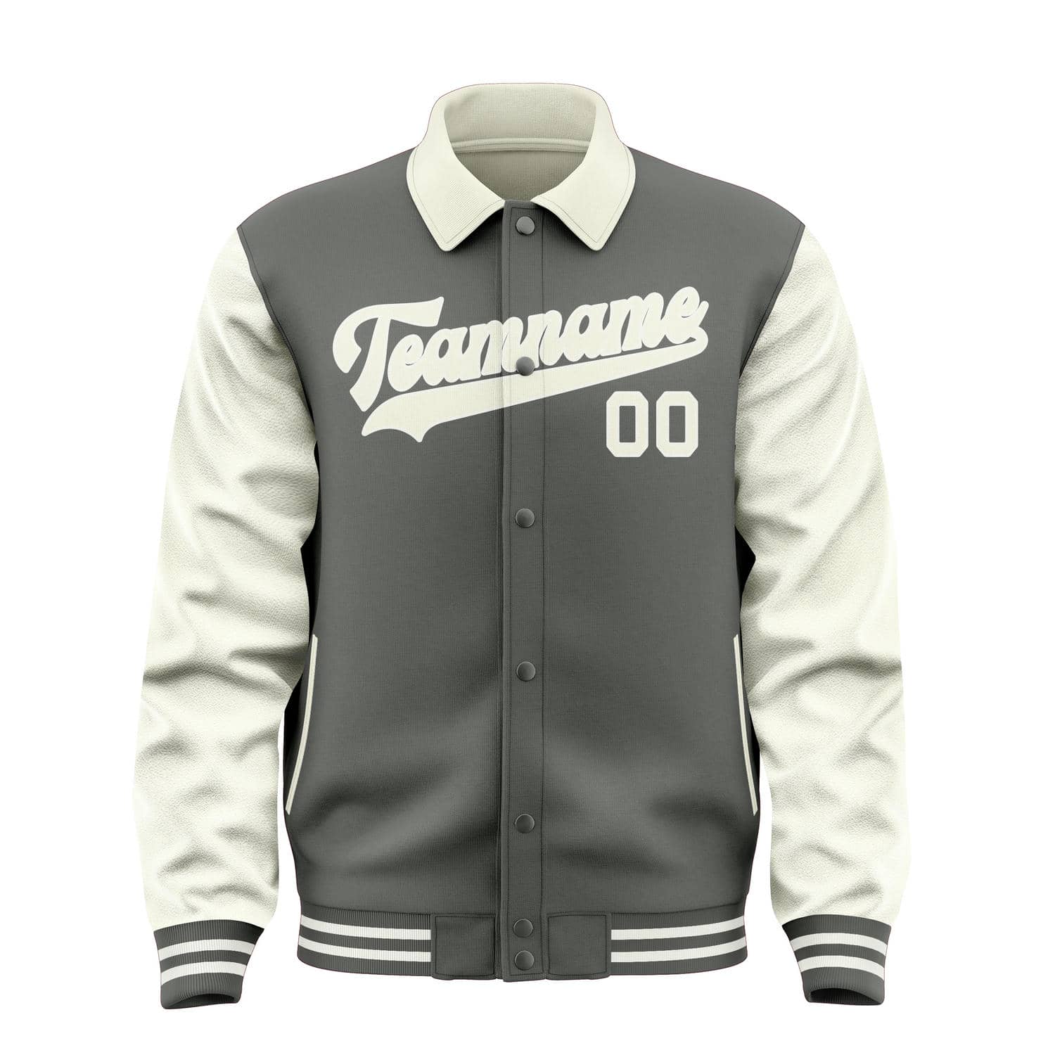 Custom Dark Grey Cream Jacket
