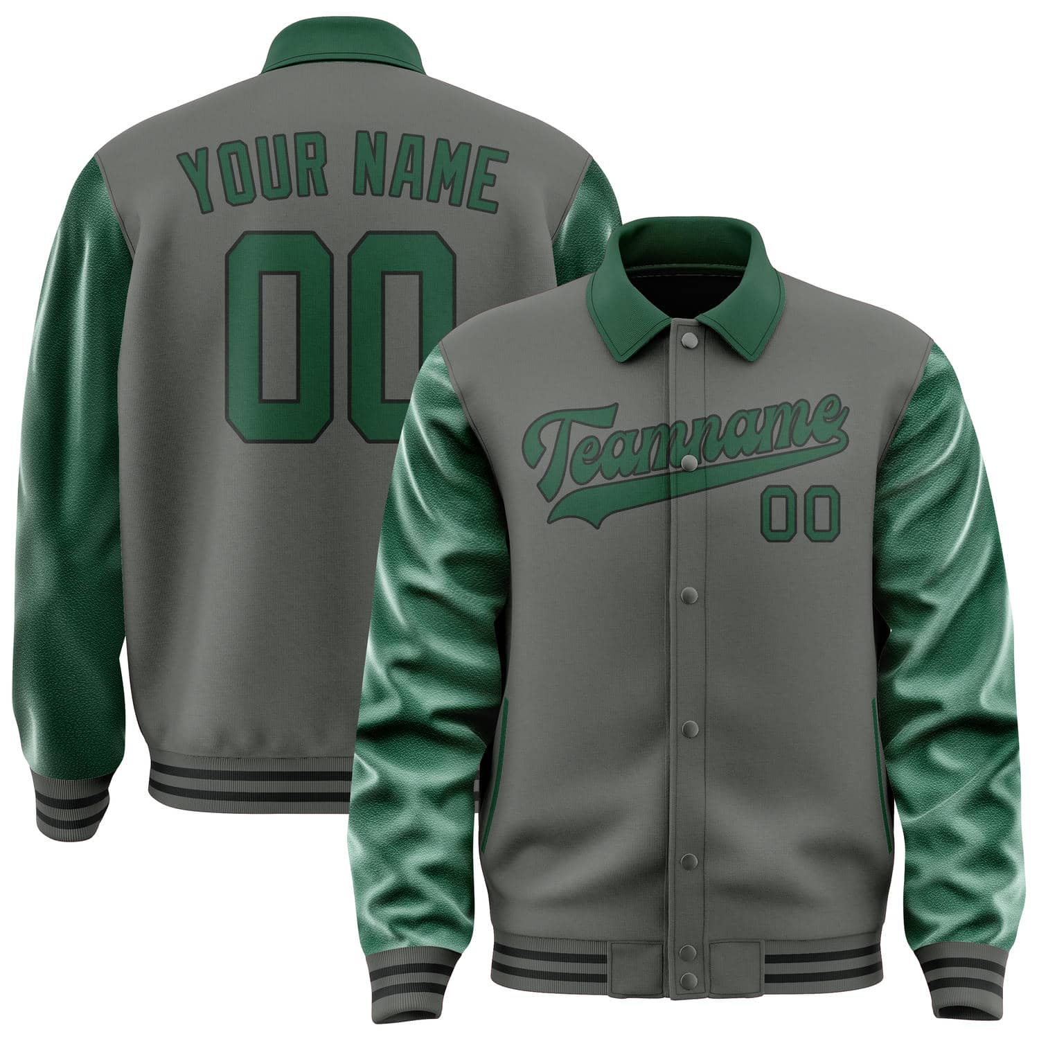 Custom Dark Grey Green Jacket