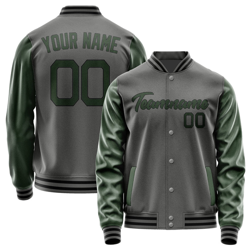 Custom Dark Grey Dark Green Jacket JA2020062017B21706