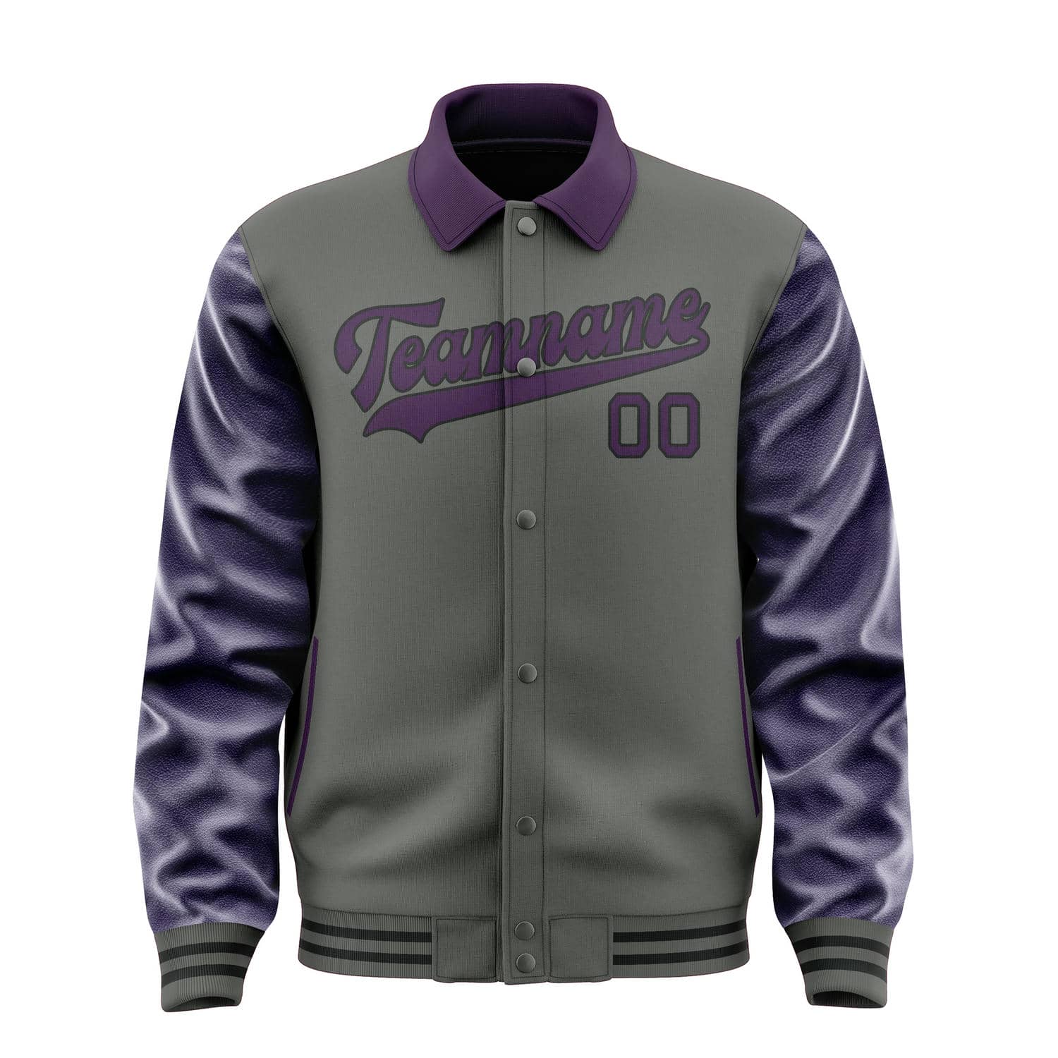 Custom Dark Grey Purple Jacket