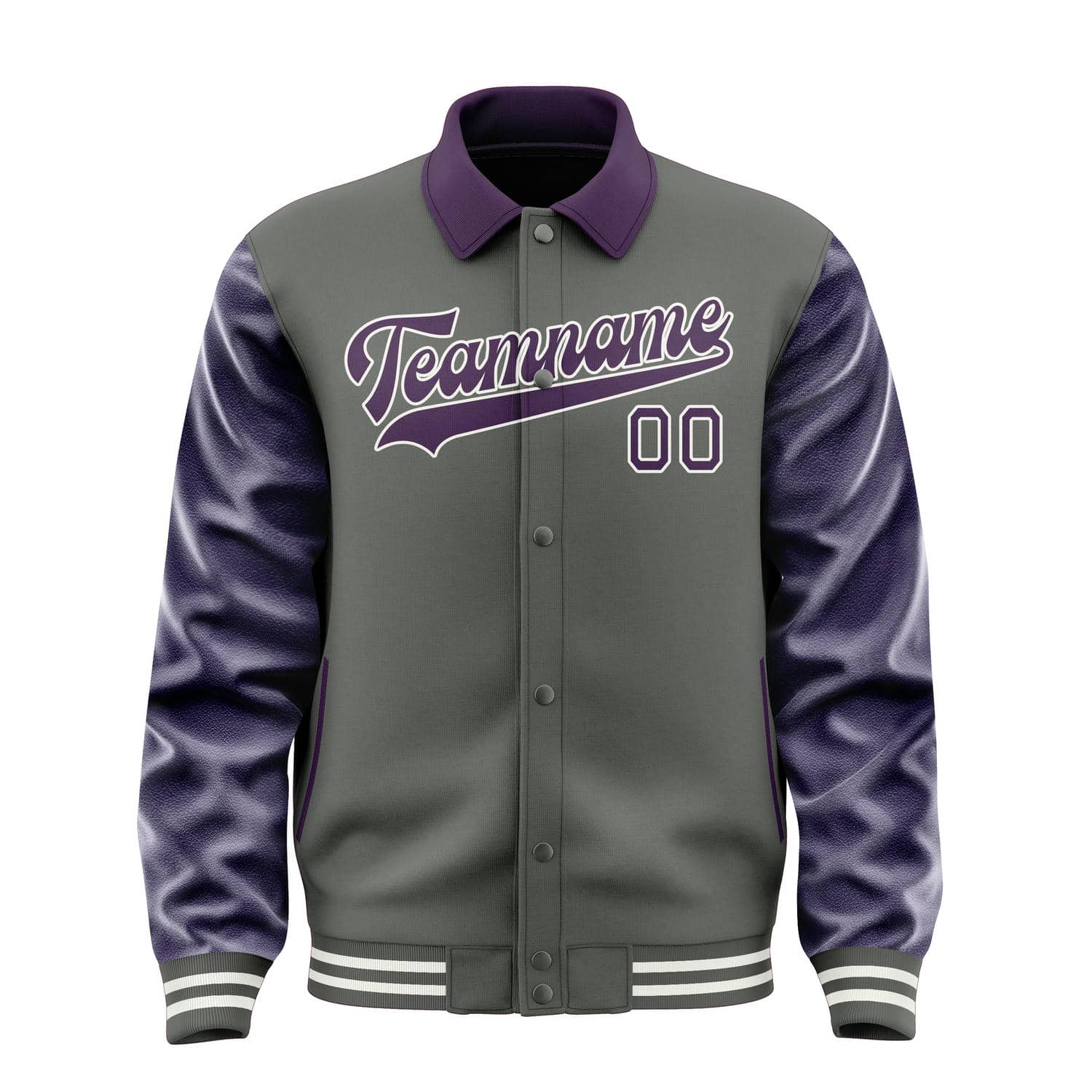 Custom Dark Grey Purple Jacket