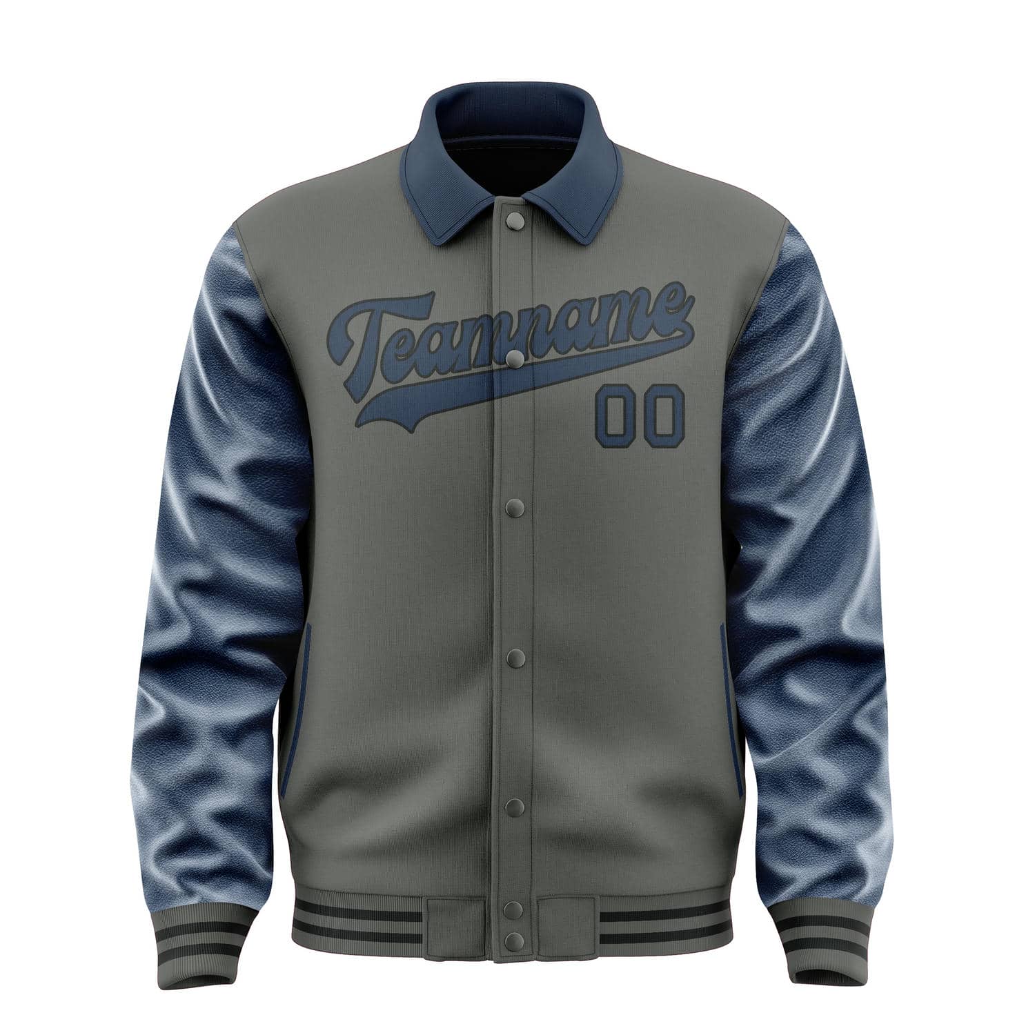 Custom Dark Grey Blue Jacket