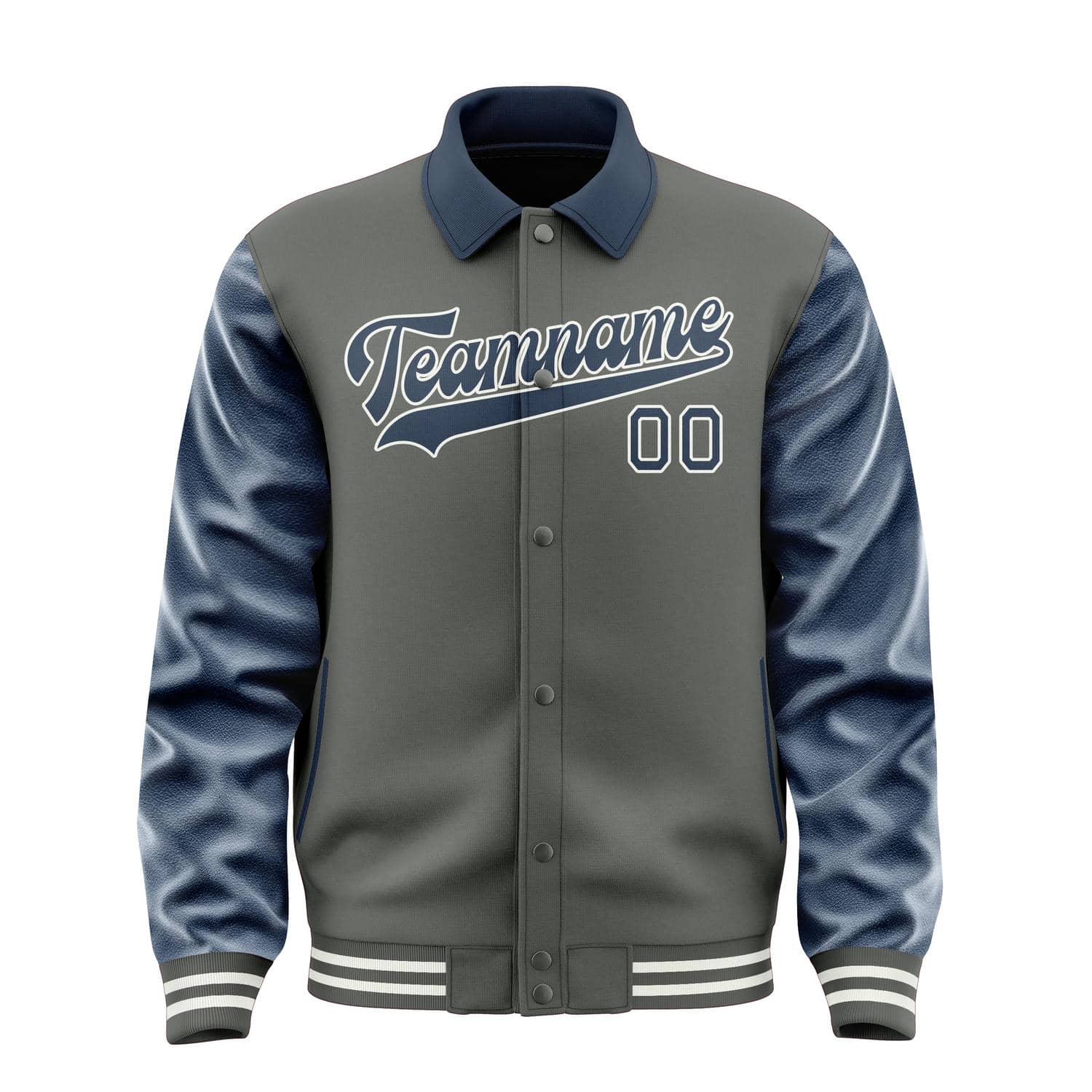 Custom Dark Grey Blue Jacket