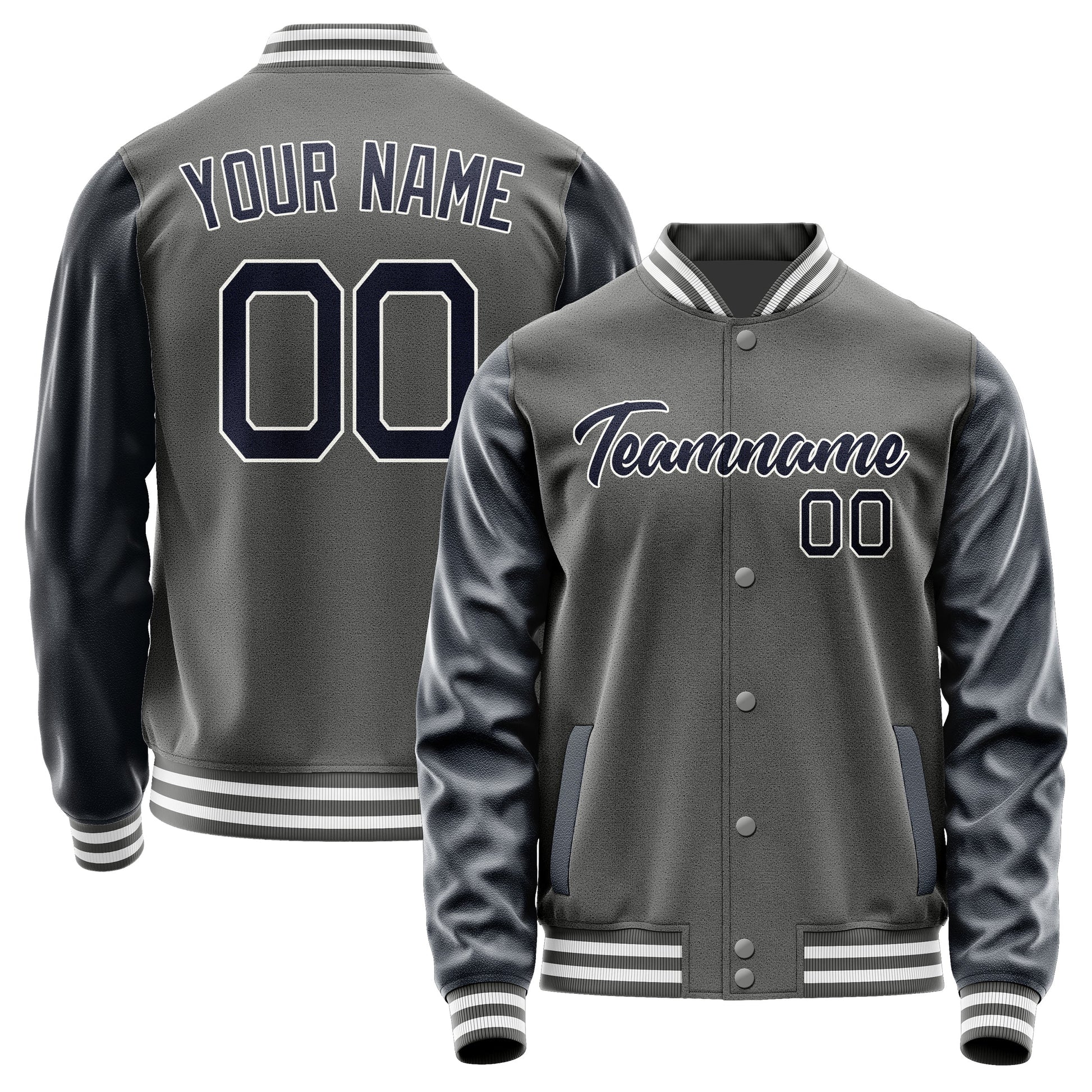 Custom Dark Grey Navy Jacket JA2020112018B21811