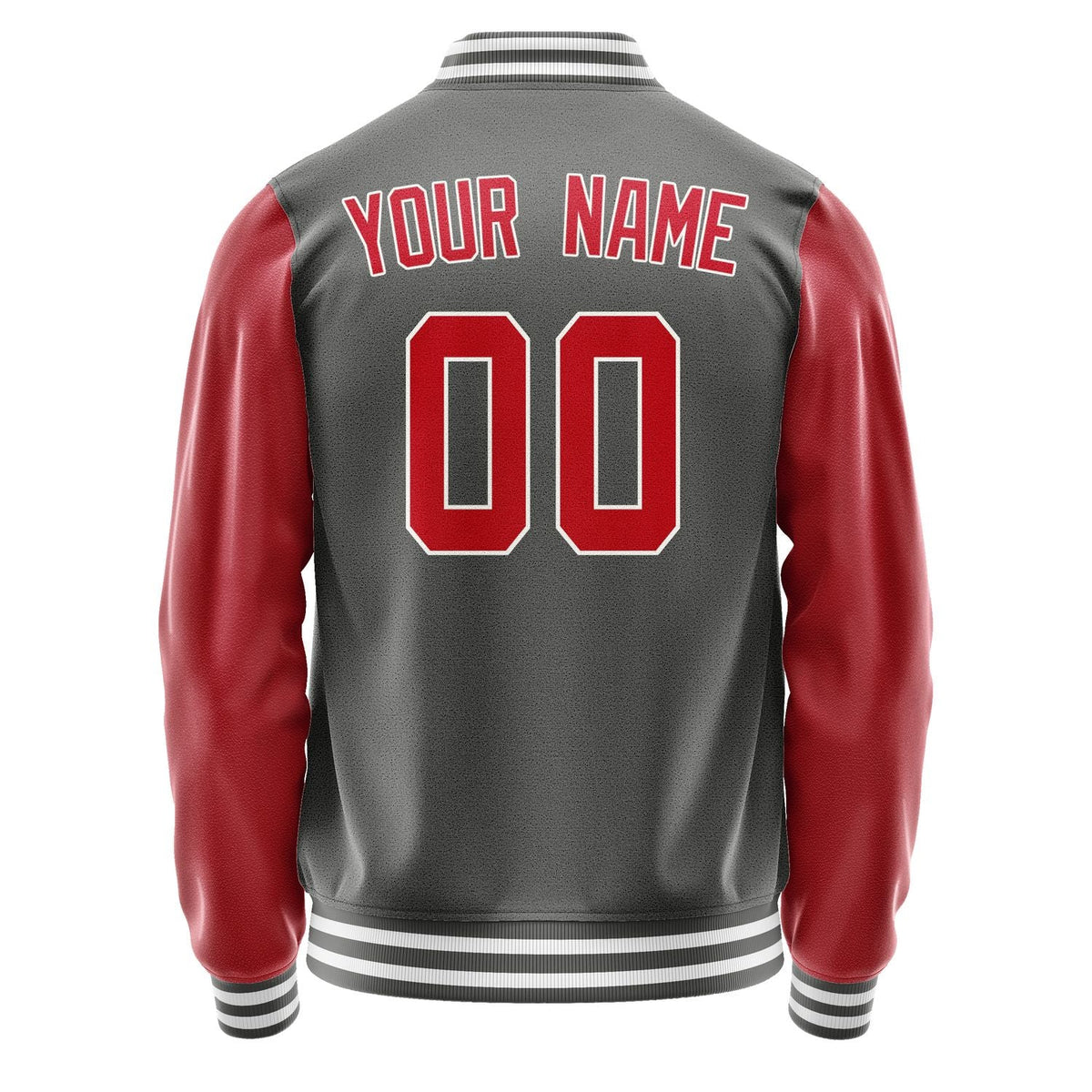 Custom Dark Grey Red Jacket JA2020142018B31814