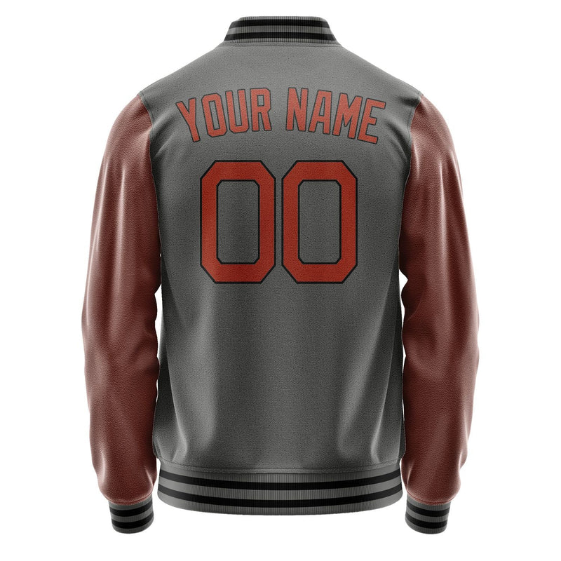Custom Dark Grey Coral Red Jacket JA2020162017B21716