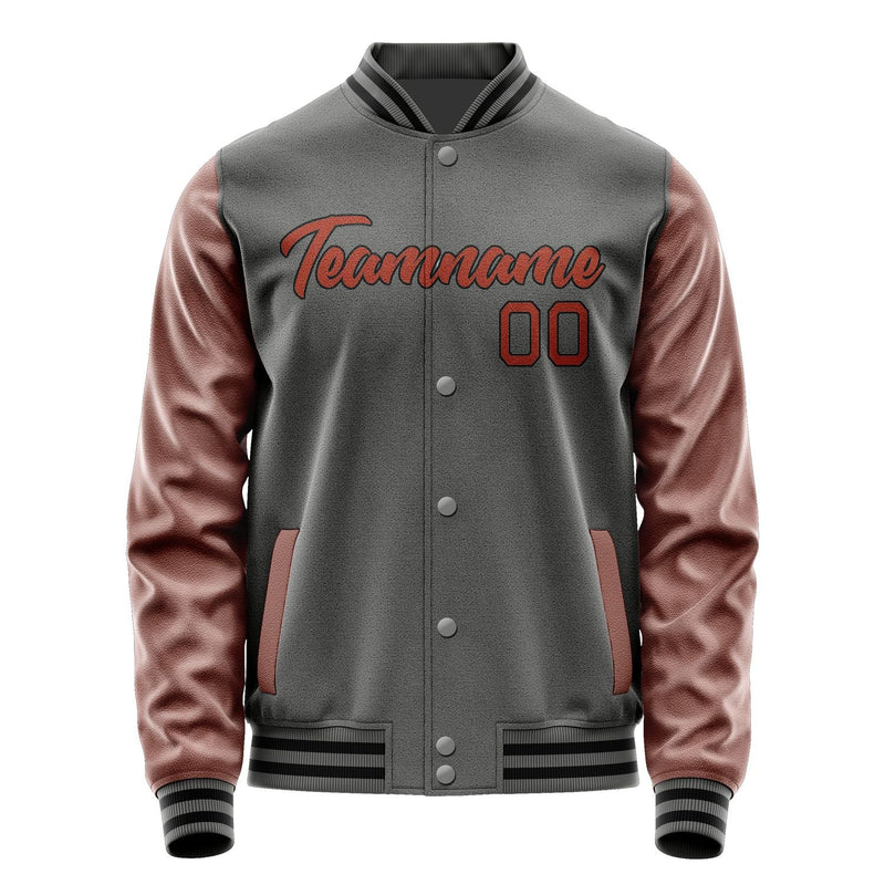 Custom Dark Grey Coral Red Jacket JA2020162017B21716