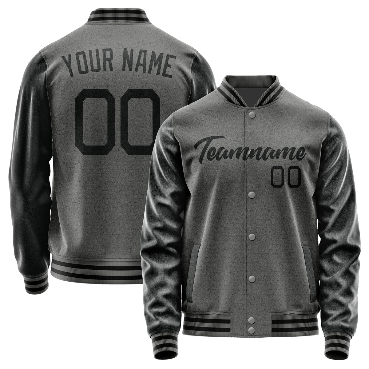 Custom Dark Grey Black Jacket JA2020172017B21717