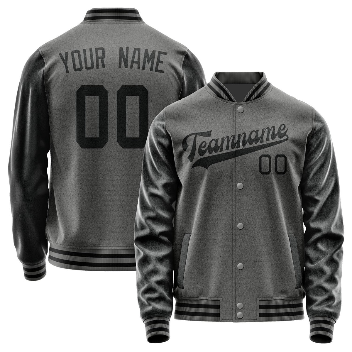 Custom Dark Grey Black Jacket JA2020172017B31717