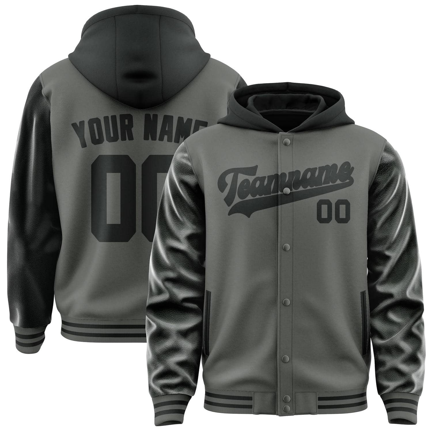 Custom Dark Grey Black Jacket