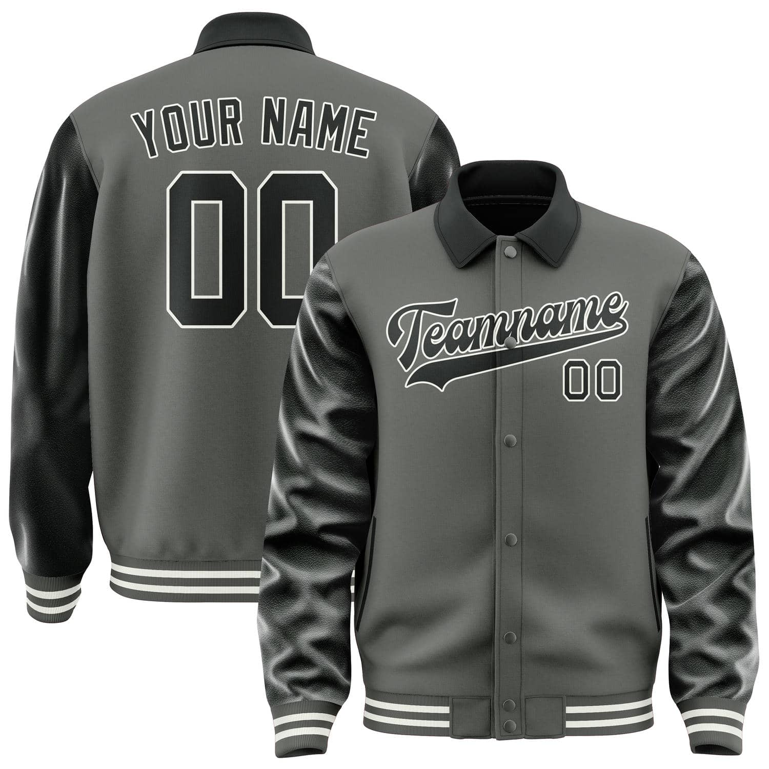 Custom Dark Grey Black Jacket