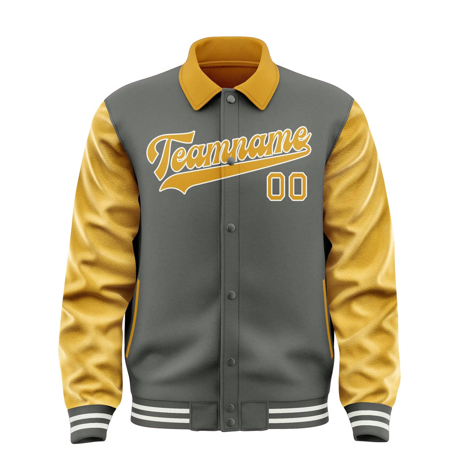 Custom Dark Grey Yellow Jacket