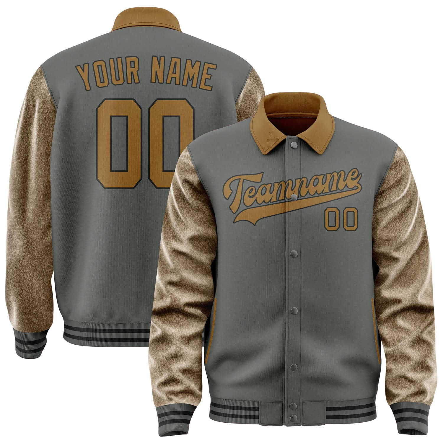 Custom Dark Grey Khaki Jacket