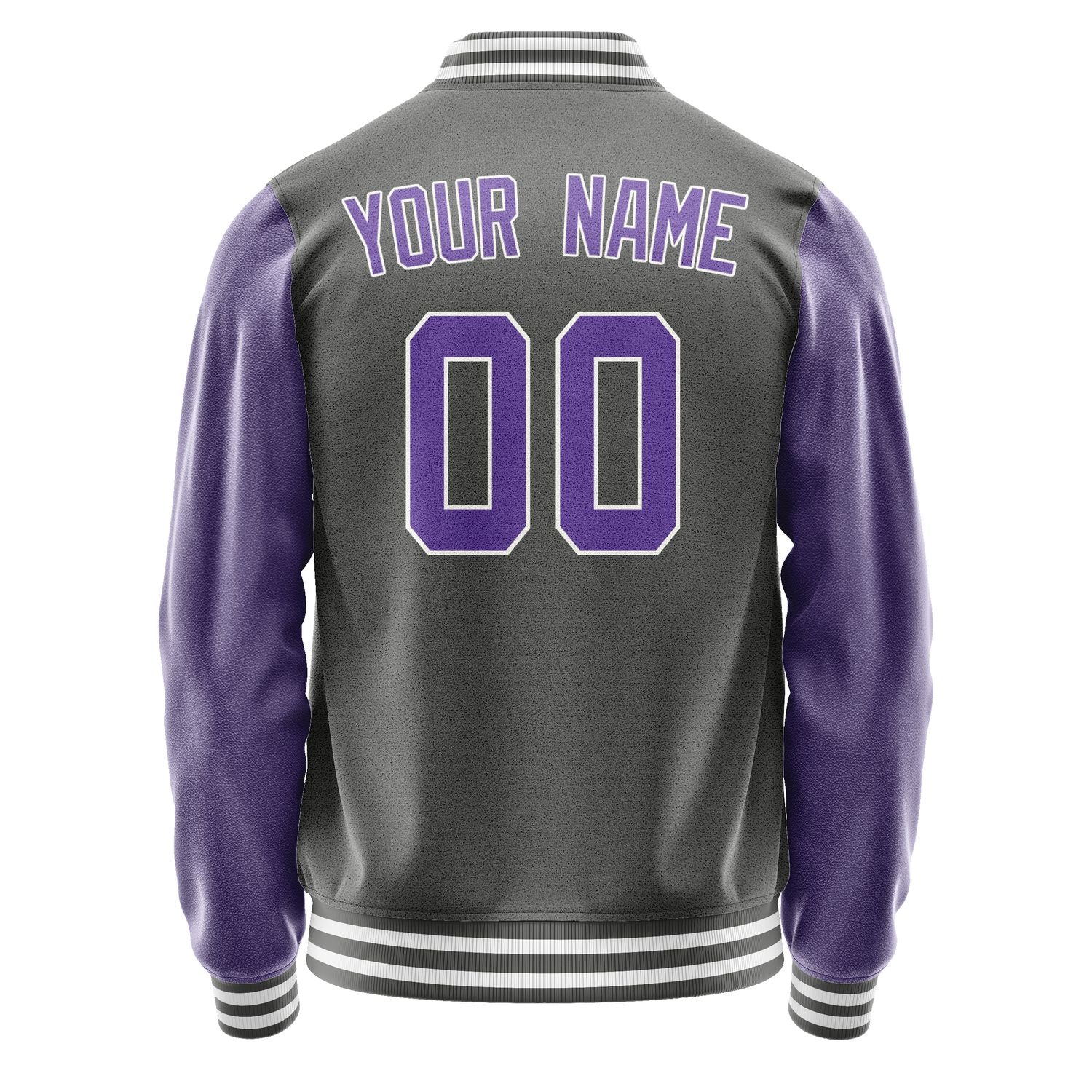 Custom Dark Grey Light Purple Jacket JA2020232018B31823