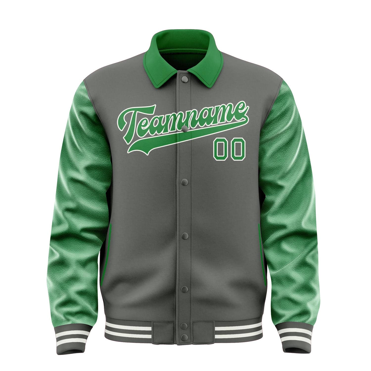 Custom Dark Grey Emerald Green Jacket