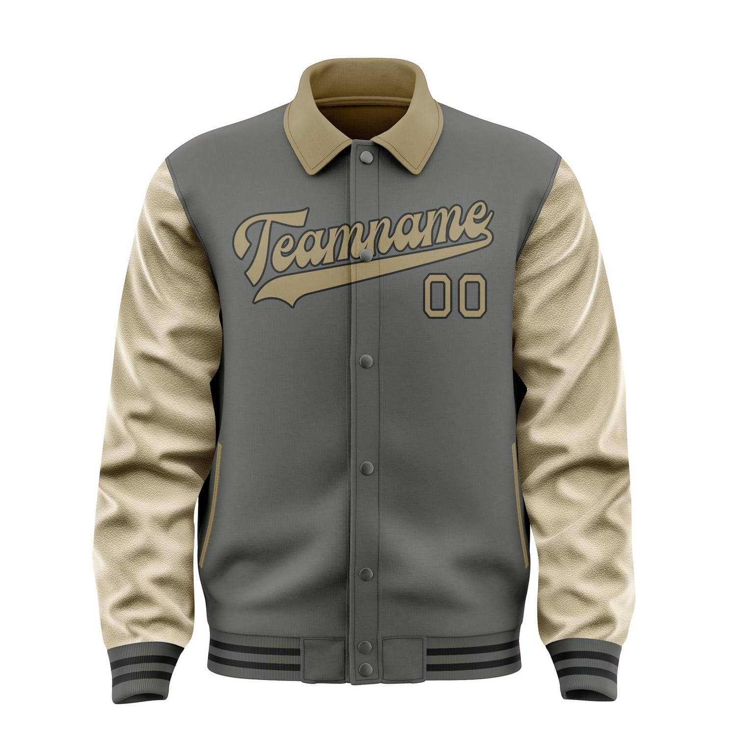 Custom Dark Grey Light Khaki Jacket