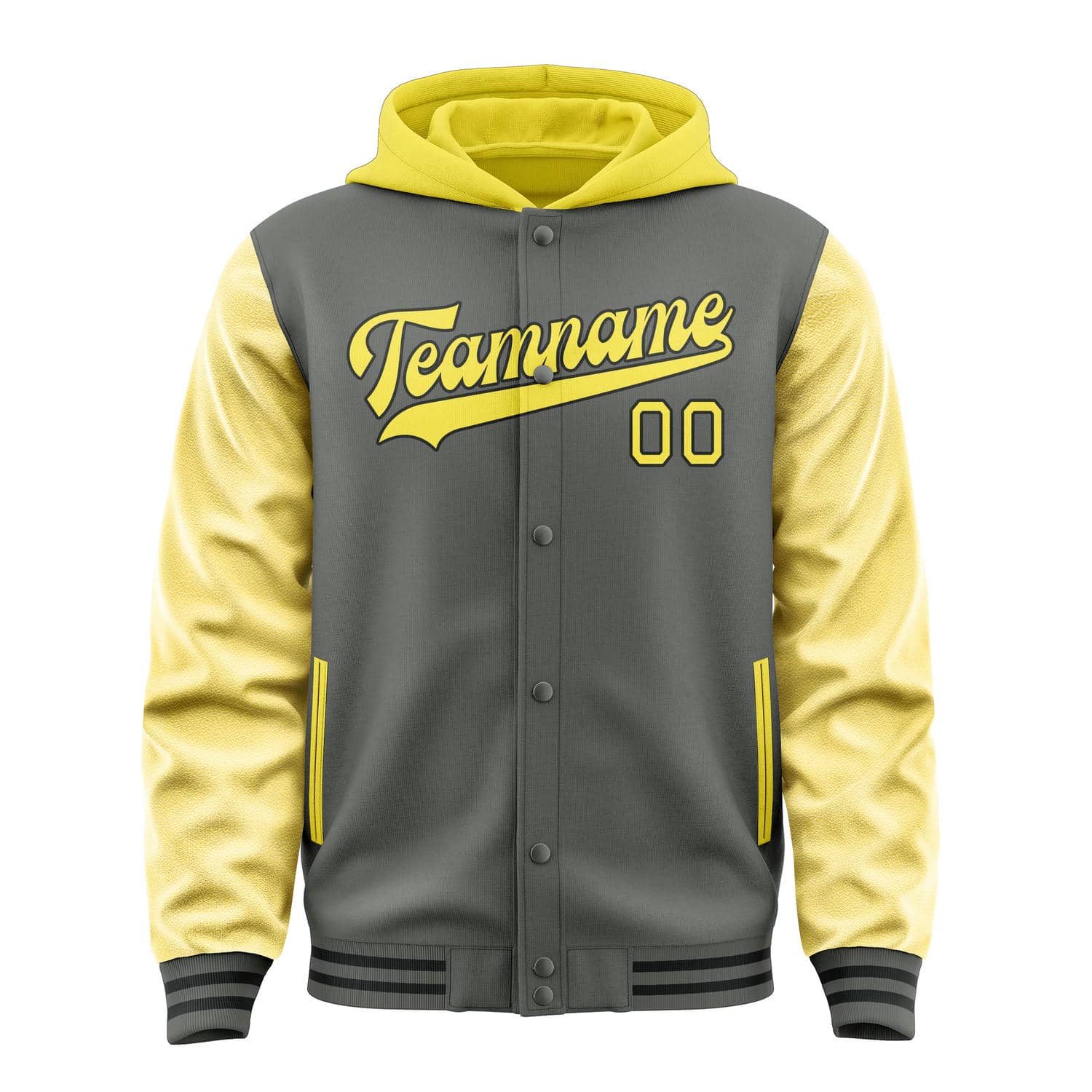 Custom Dark Grey Light Yellow Jacket