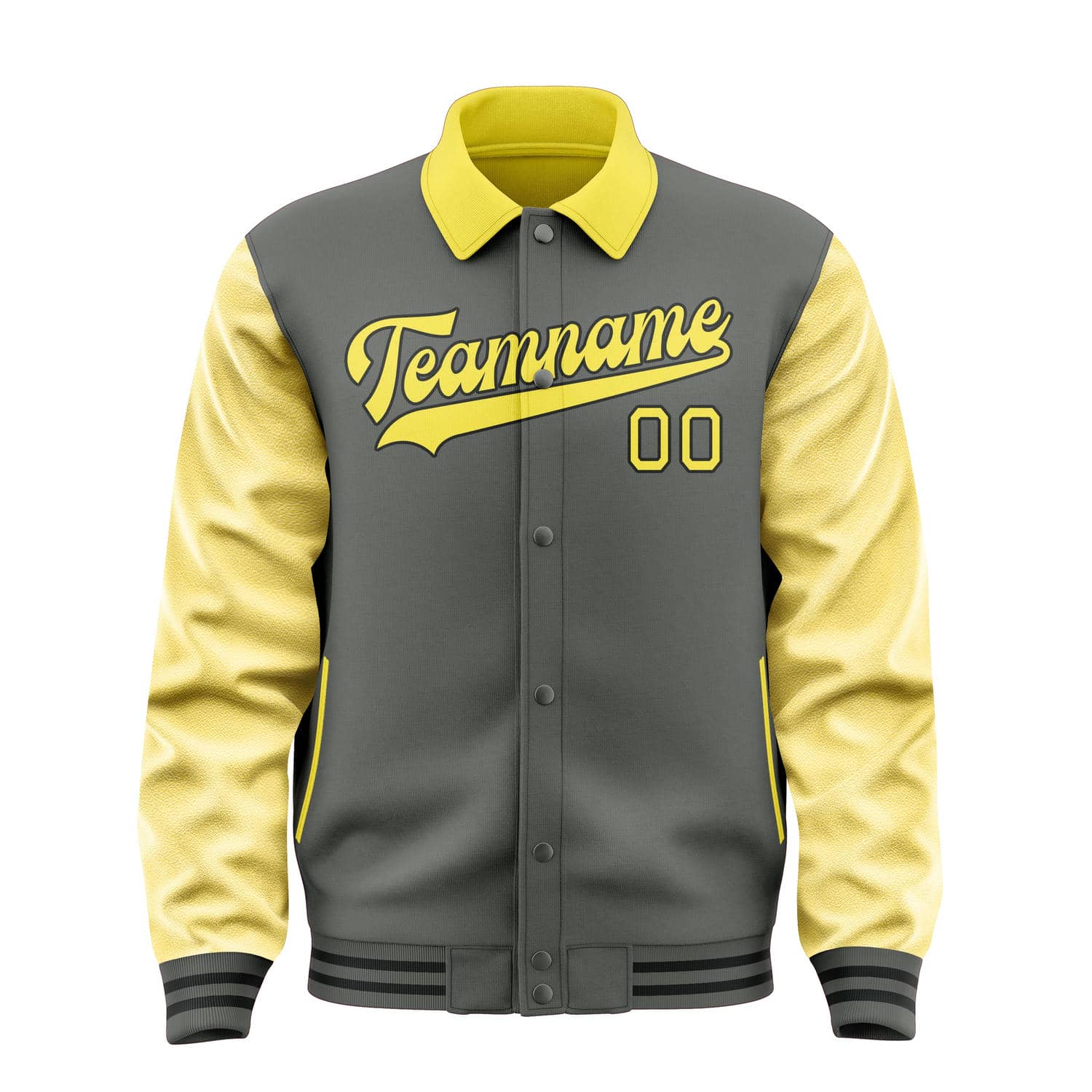 Custom Dark Grey Light Yellow Jacket