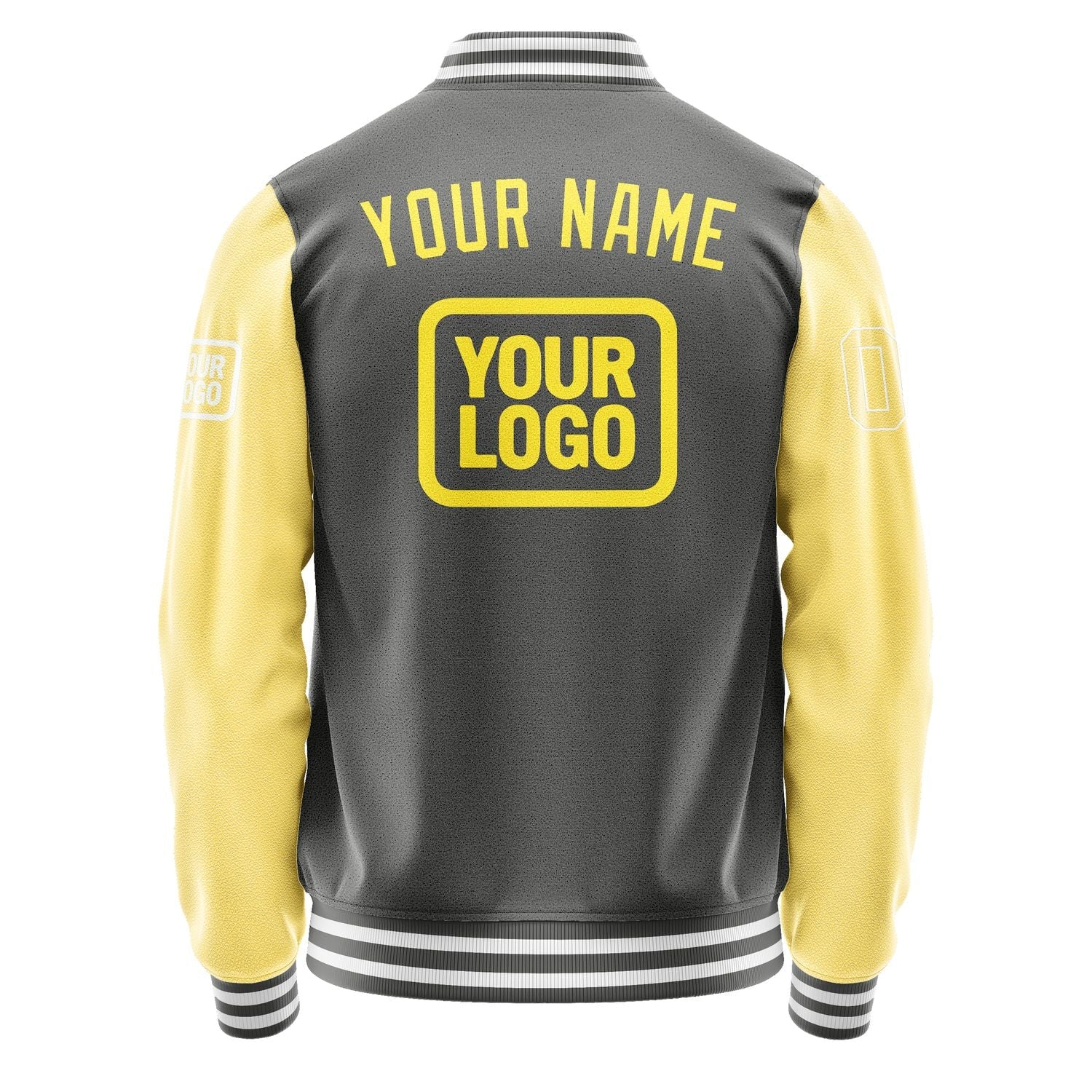 Custom Dark Grey Light Yellow Jacket JA202026201818262618