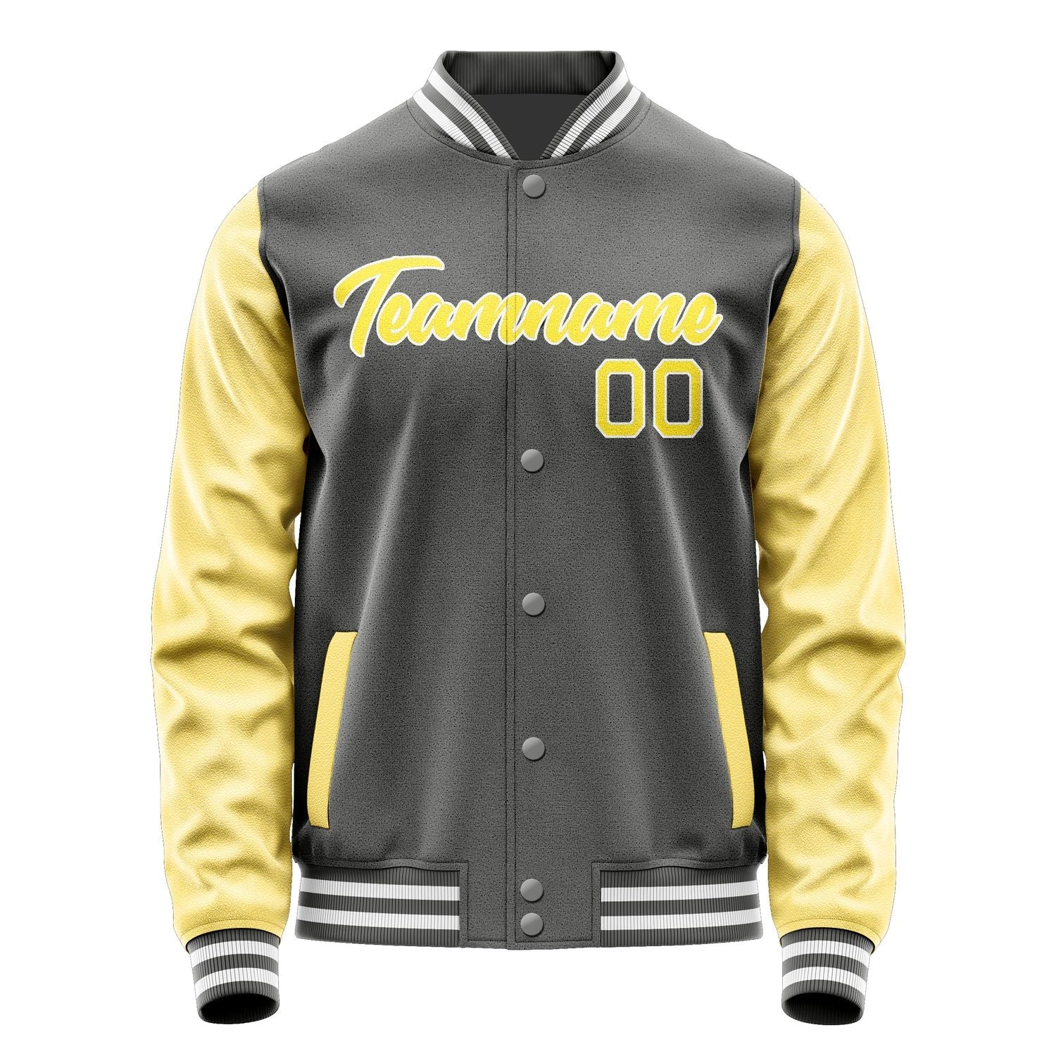 Custom Dark Grey Light Yellow Jacket JA2020262018B21826