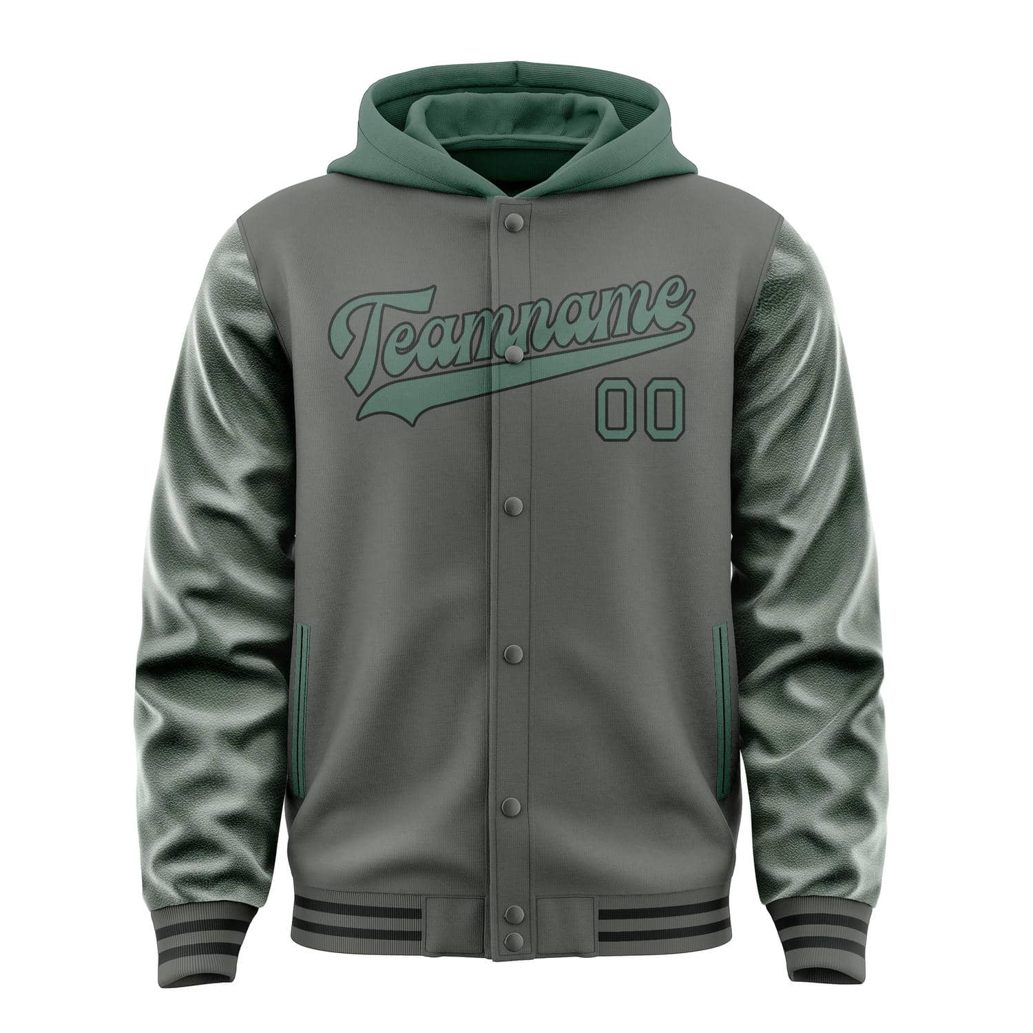 Custom Dark Grey Blue Green Jacket