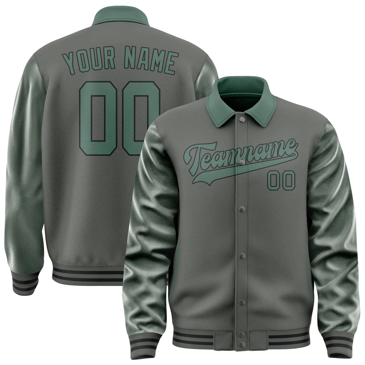 Custom Dark Grey Blue Green Jacket