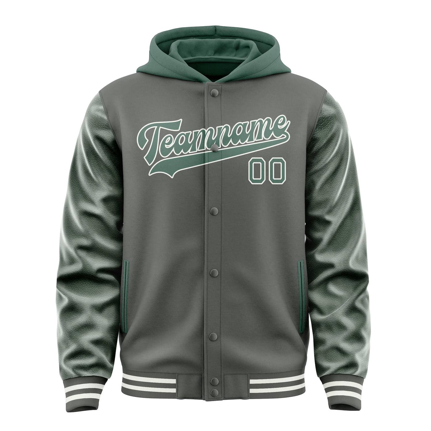 Custom Dark Grey Blue Green Jacket