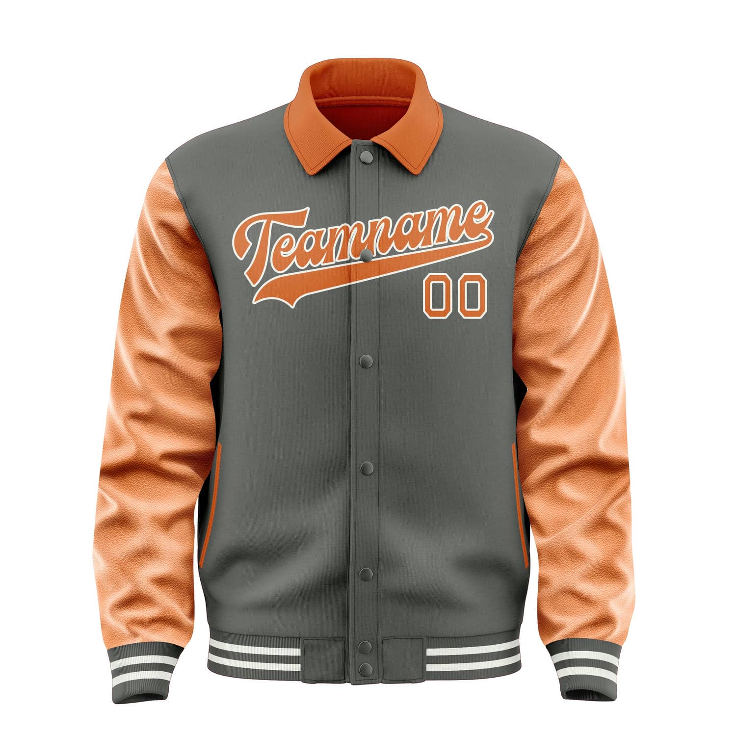 Custom Dark Grey Orange Jacket