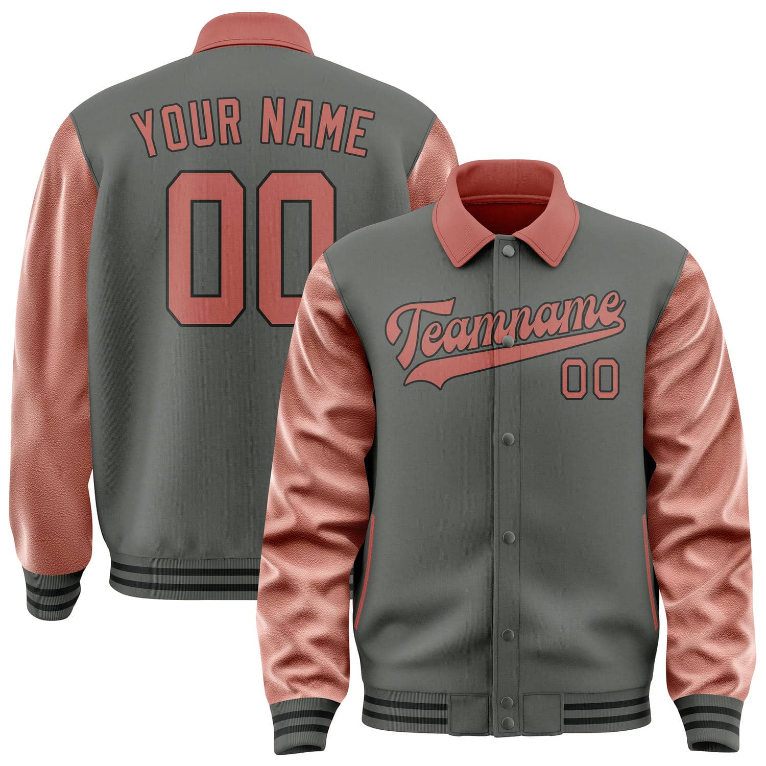 Custom Dark Grey Copper Rose Jacket