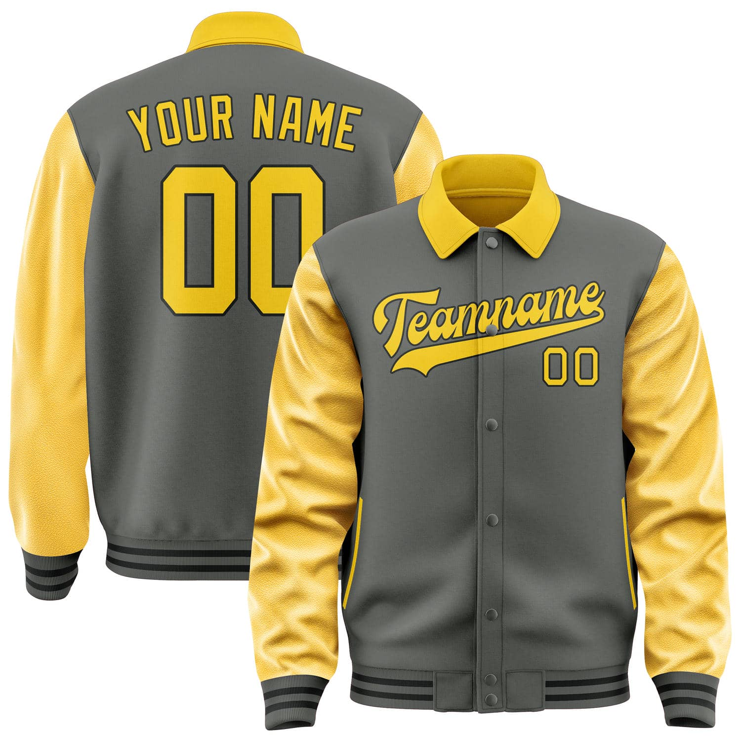 Custom Dark Grey Gold Jacket