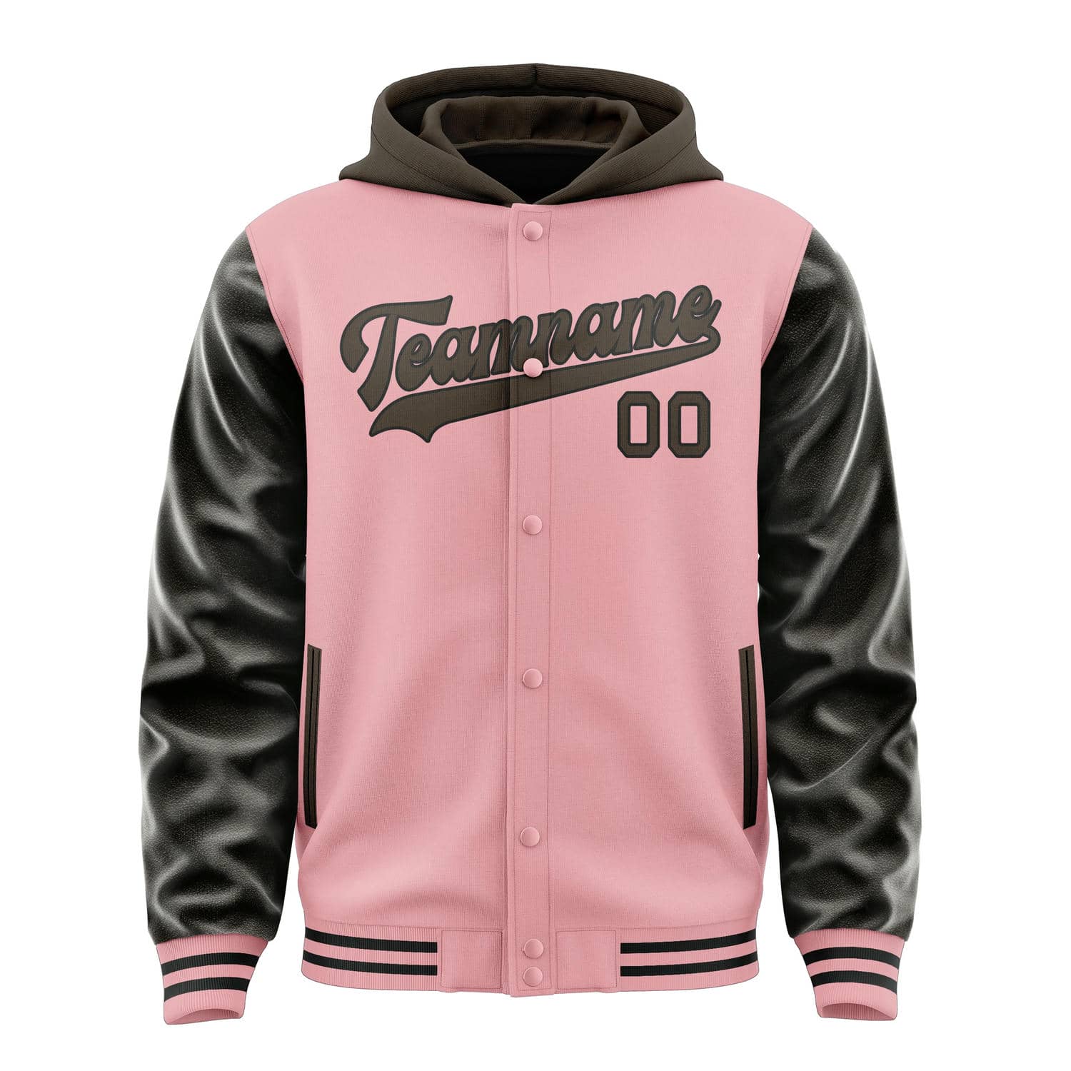 Custom Light Pink Brown Jacket