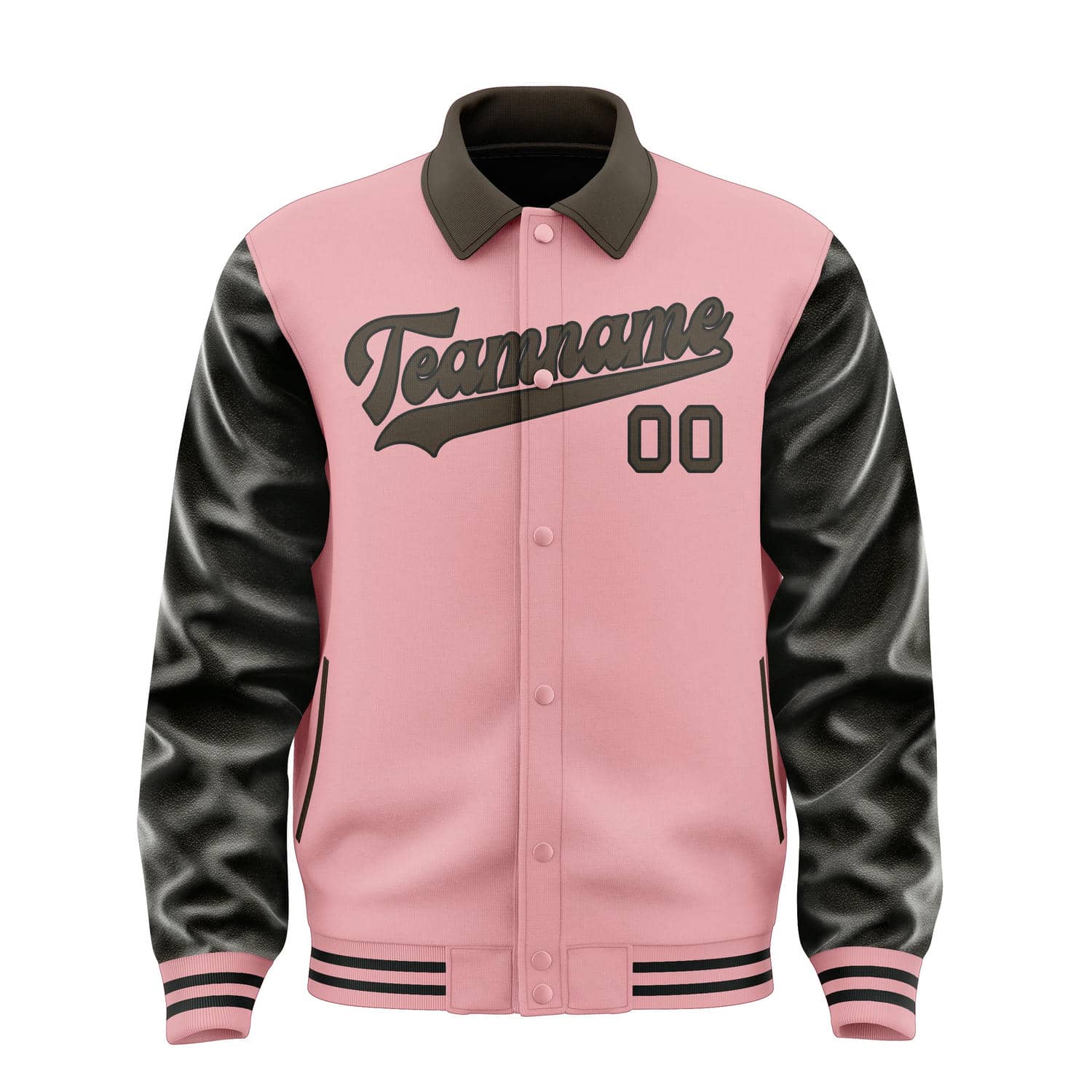 Custom Light Pink Brown Jacket