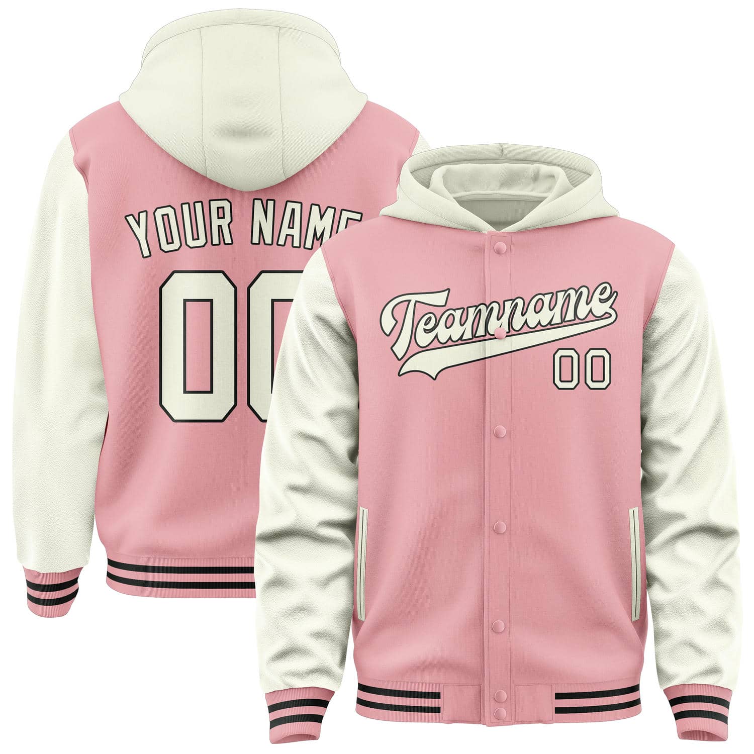 Custom Light Pink Cream Jacket