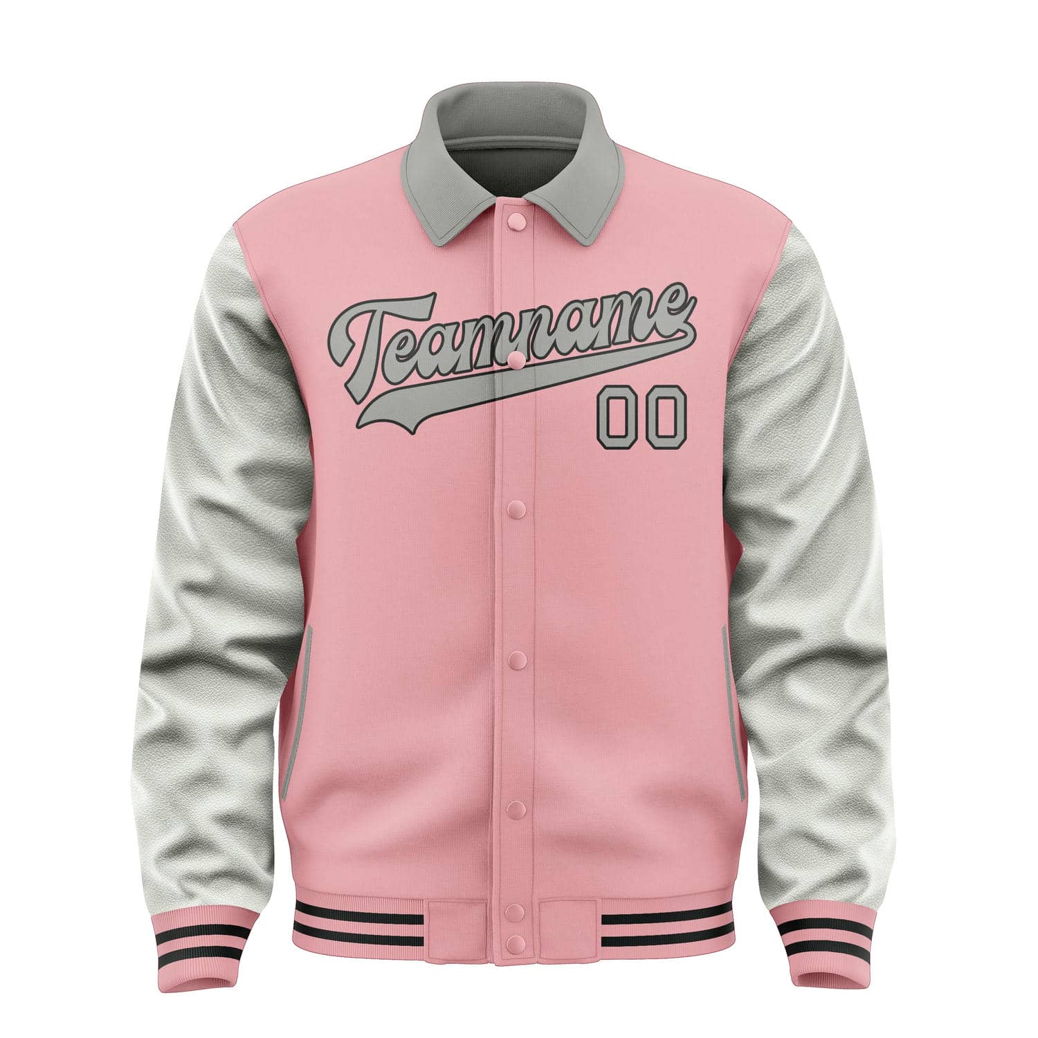 Custom Light Pink Gray Jacket