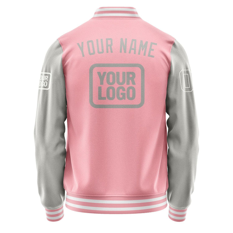 Custom Light Pink Gray Jacket JA212104211818040418