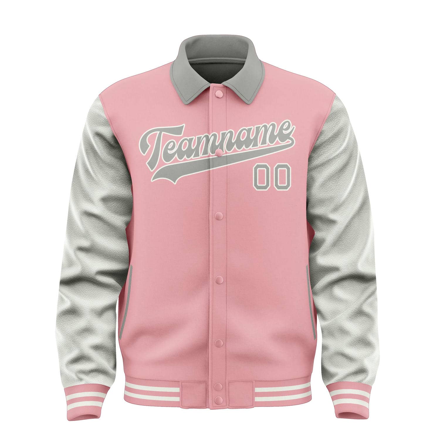 Custom Light Pink Gray Jacket