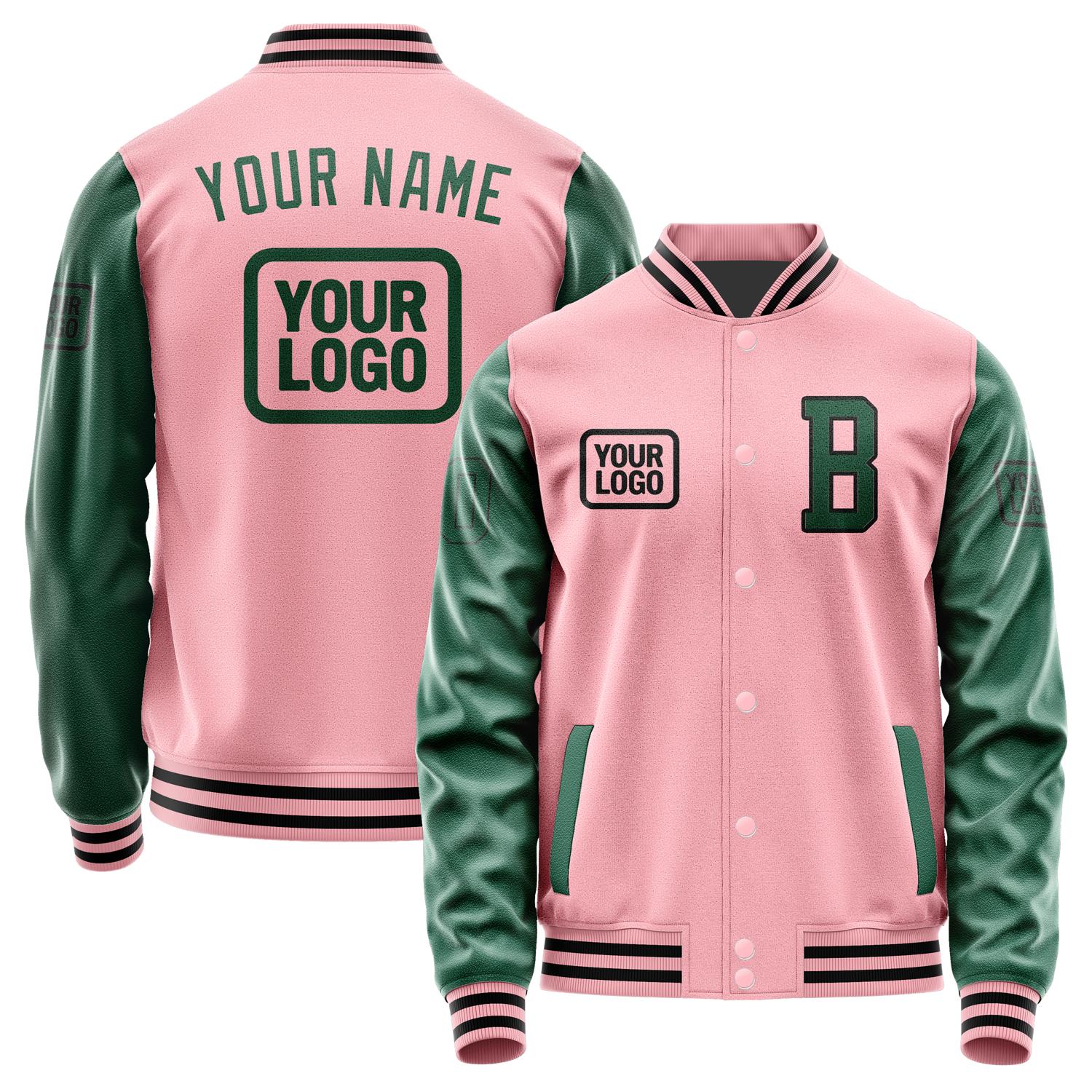 Custom Light Pink Green Jacket JA212105211717050517