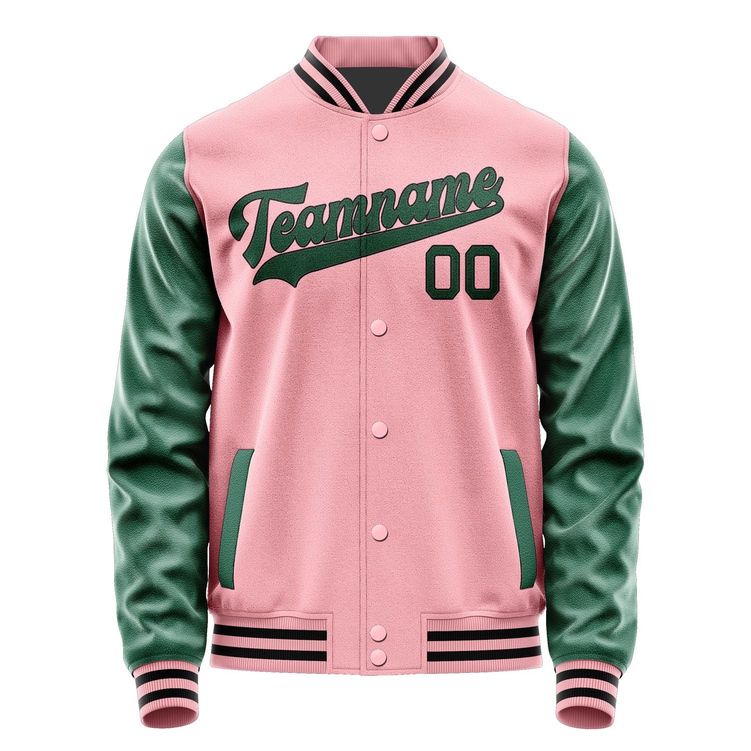 Custom Light Pink Green Jacket JA2121052117B31705