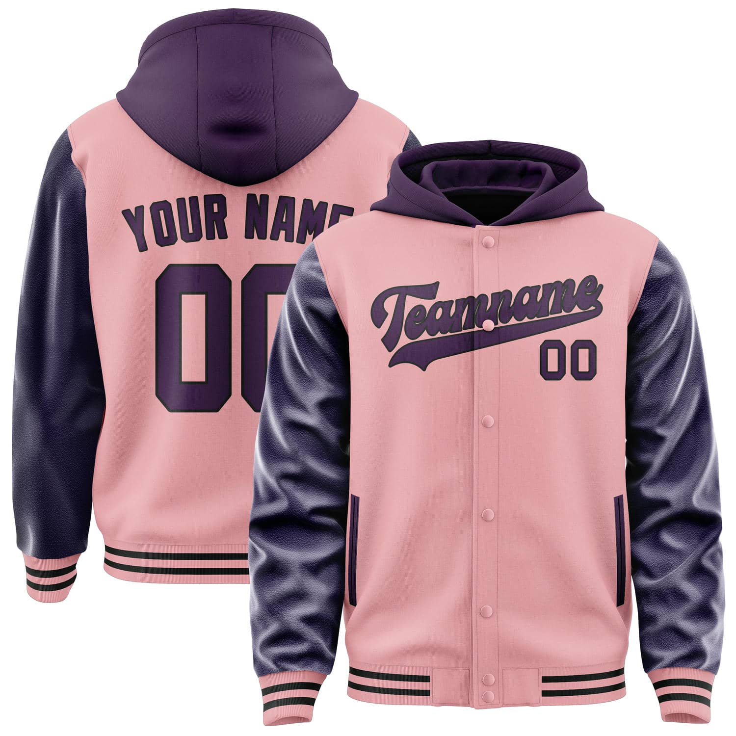 Custom Light Pink Purple Jacket