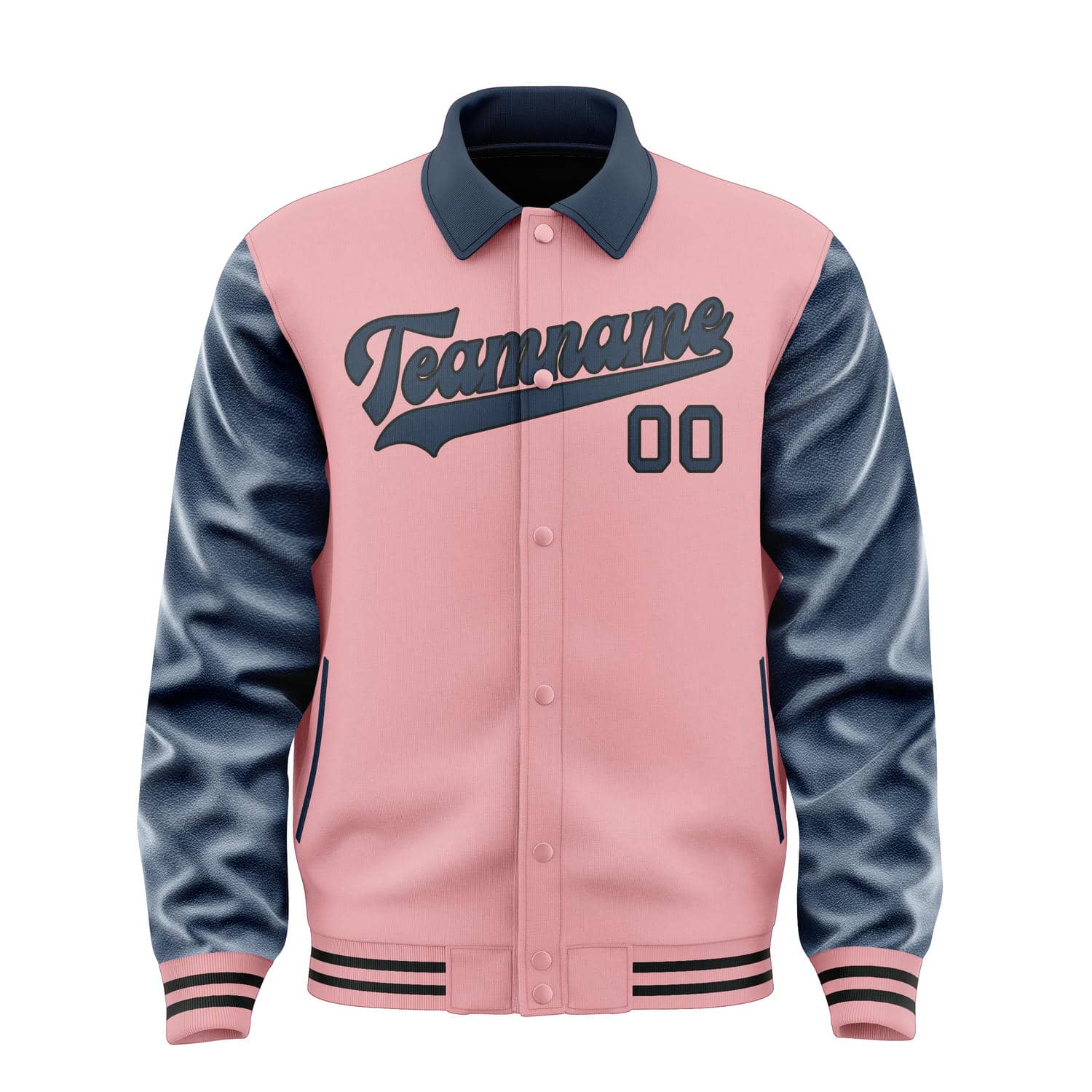 Custom Light Pink Blue Jacket