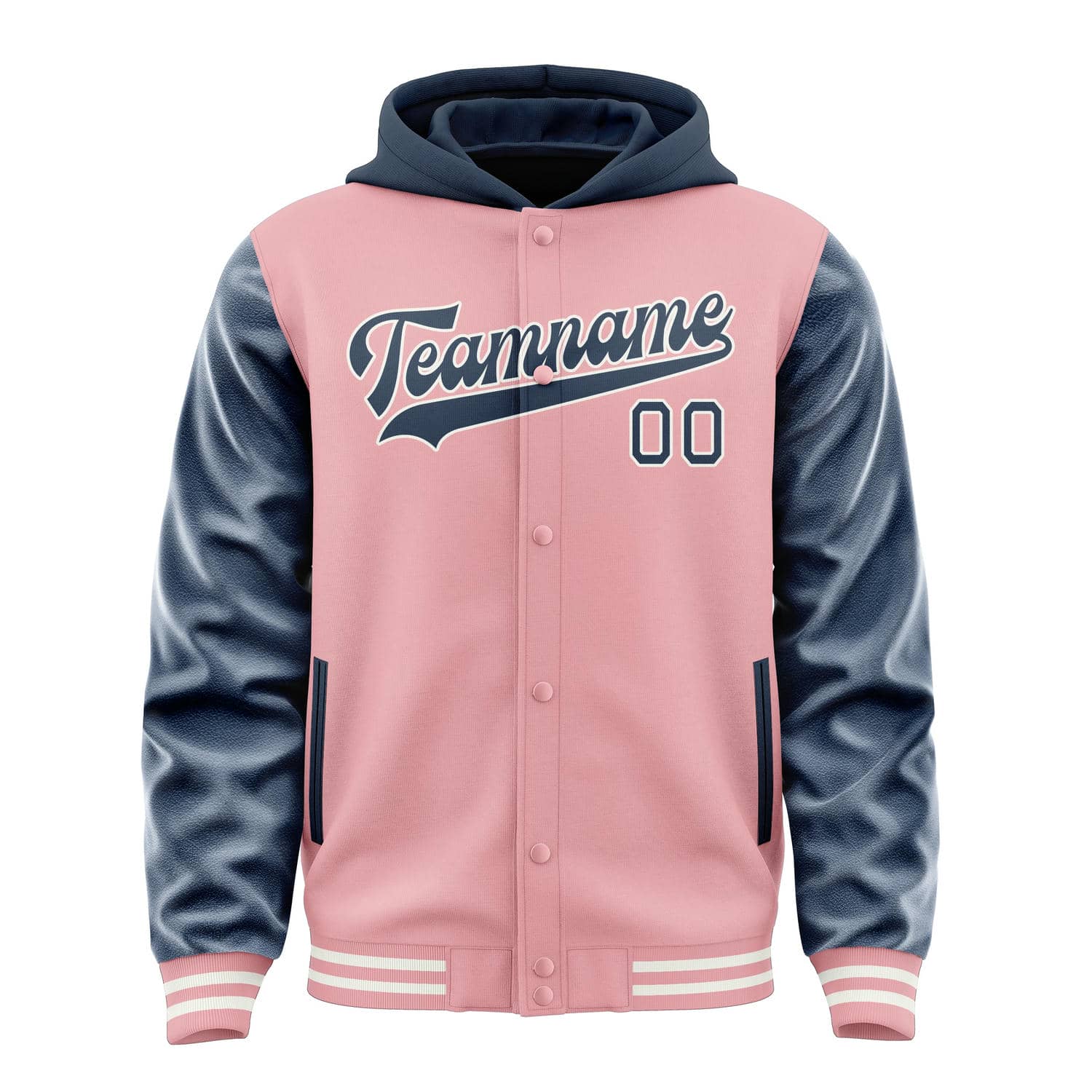Custom Light Pink Blue Jacket