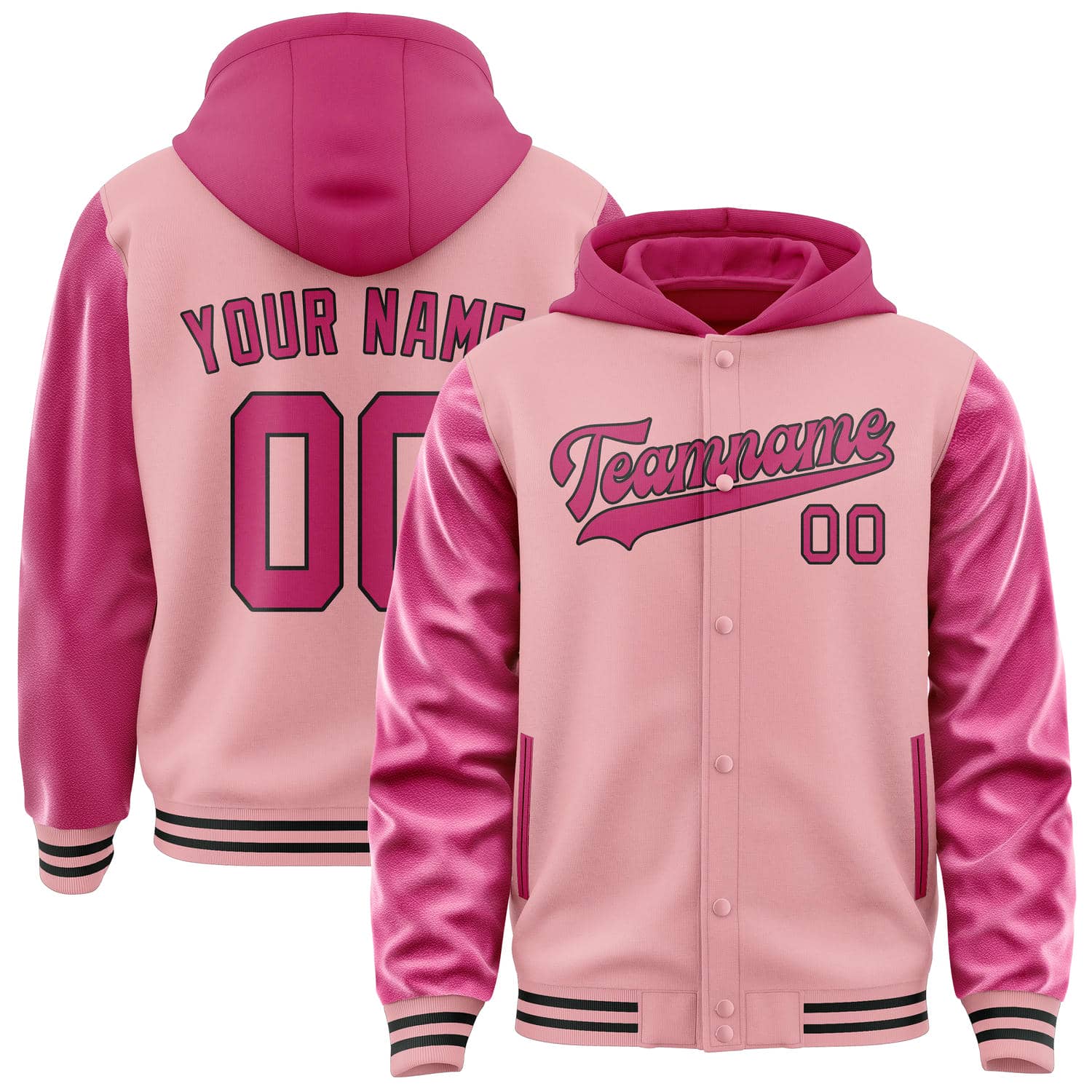 Custom Light Pink Pink Jacket